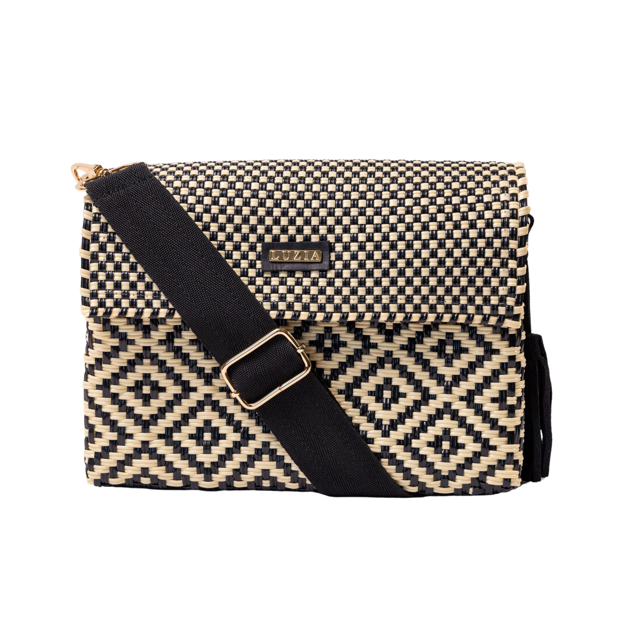 Crossbody Multi-Diamond Black Beige