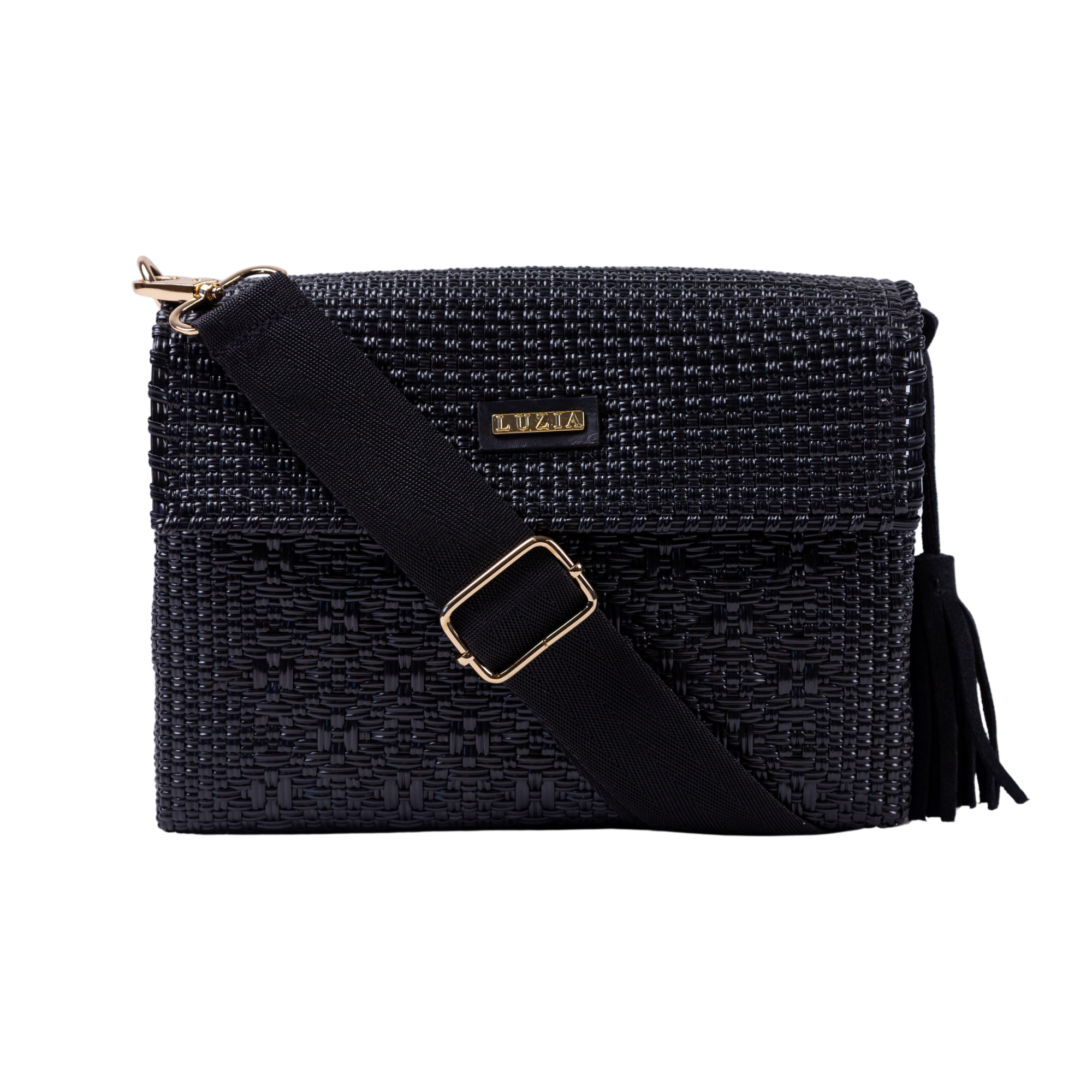 Crossbody Solid Multi-Diamond Black