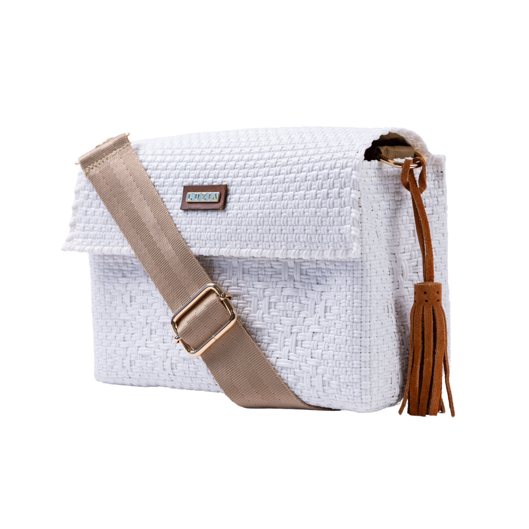 Crossbody Solid Multi-Diamond White
