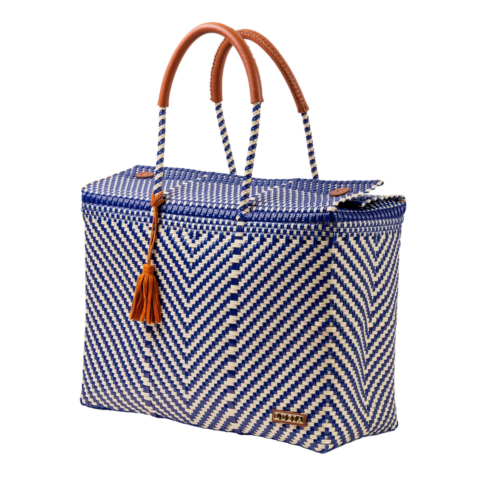 Closed Basket Jumbo Arrow Navy Blue Beige