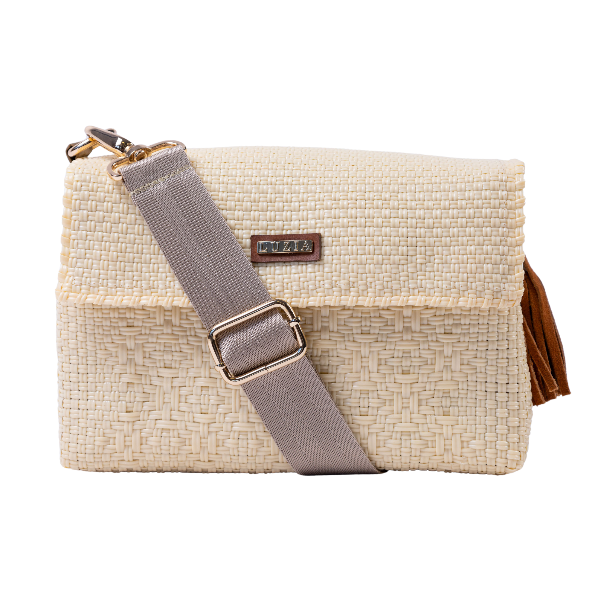 Crossbody Solid Multi-Diamond Beige