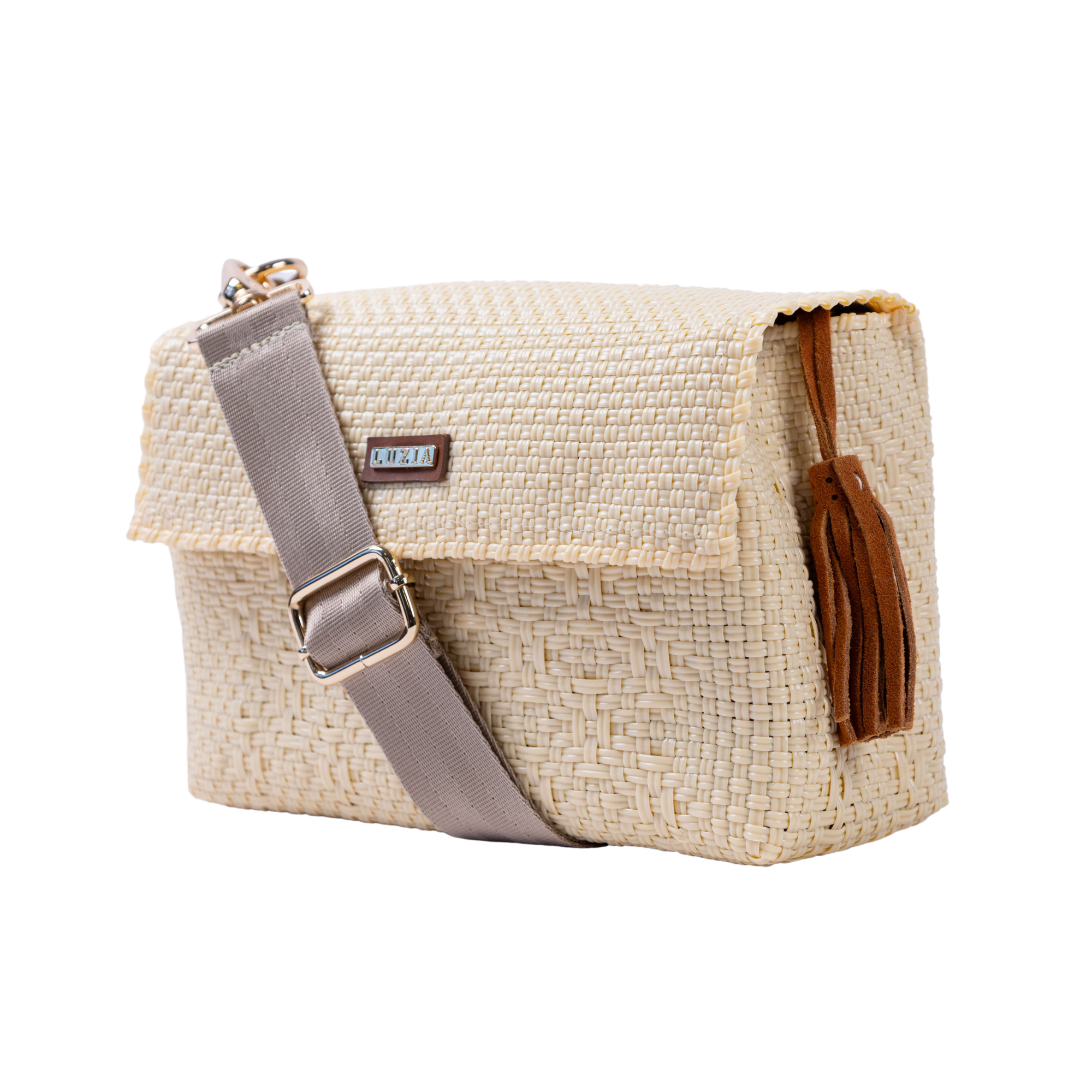 Crossbody Solid Multi-Diamond Beige