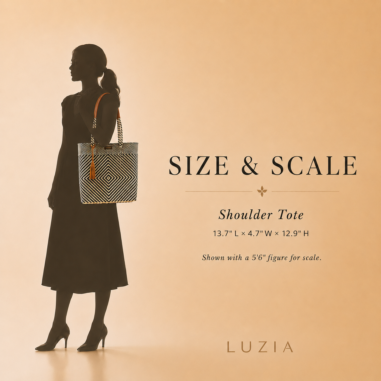 Shoulder Tote Diamond Beige Gold