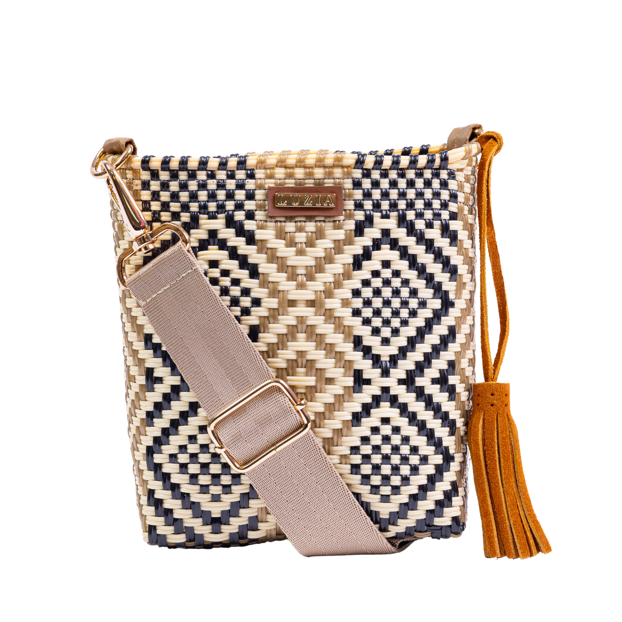 Traveler Stripe Multi Diamond Black Beige Gold