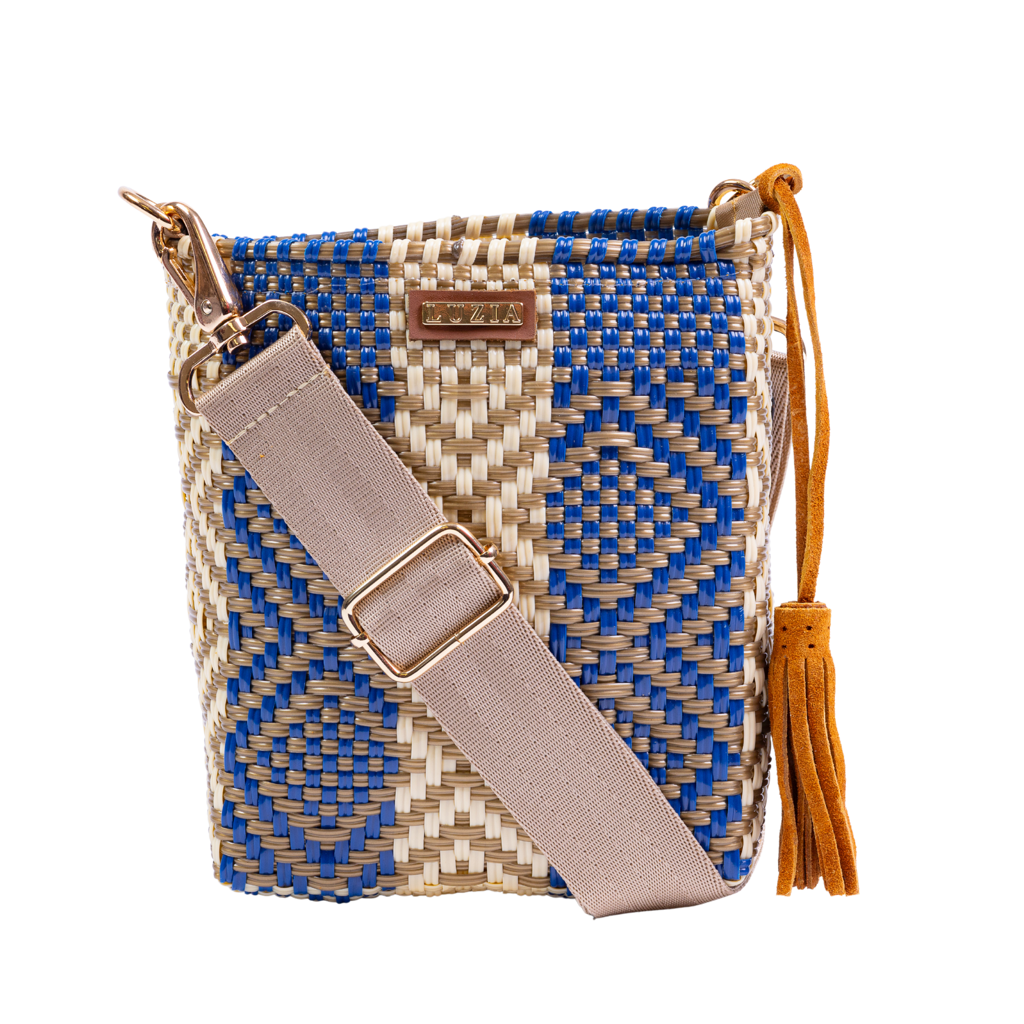 Traveler Stripe Multi Diamond Blue Beige Gold