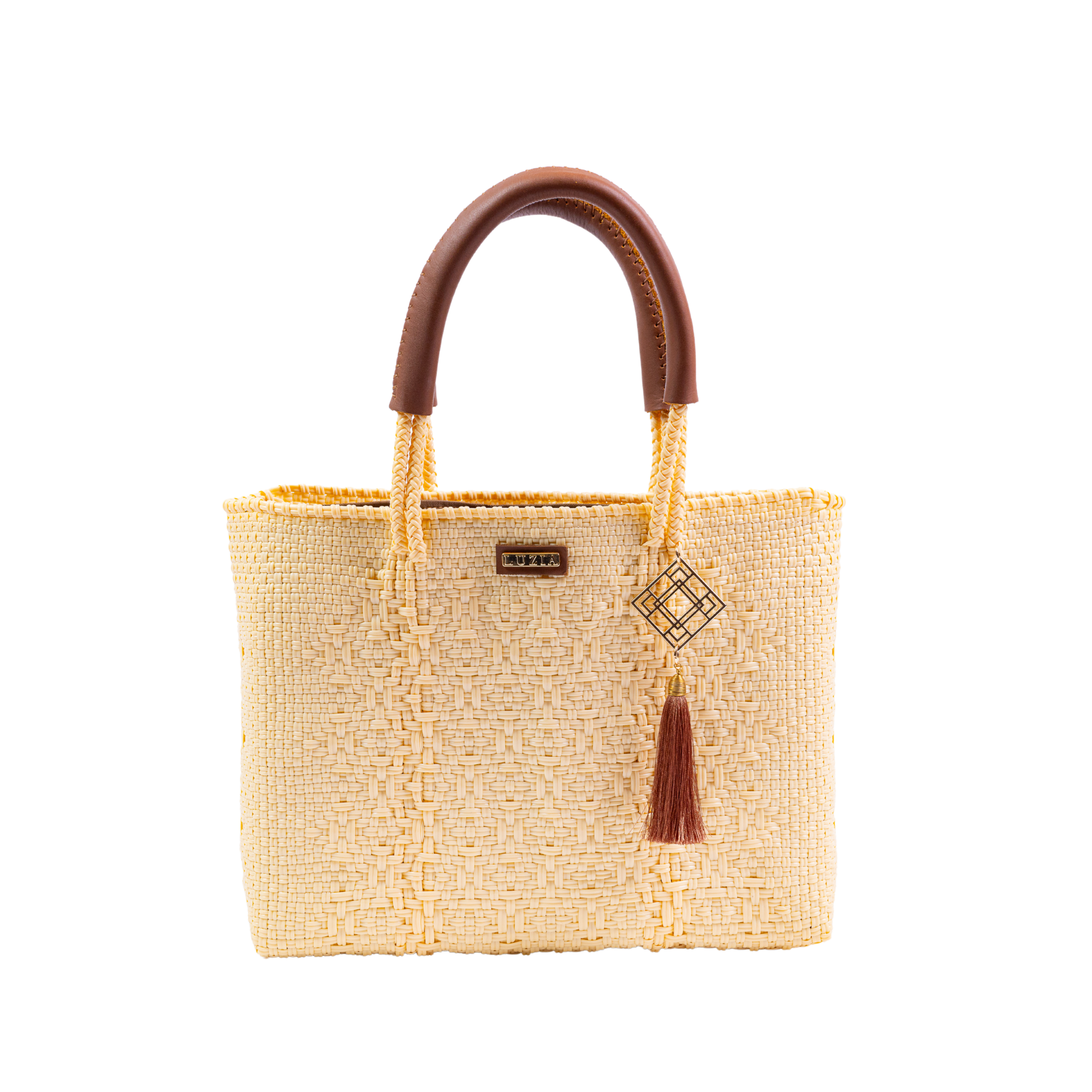 Arm Tote Solid Multi-Diamond Beige