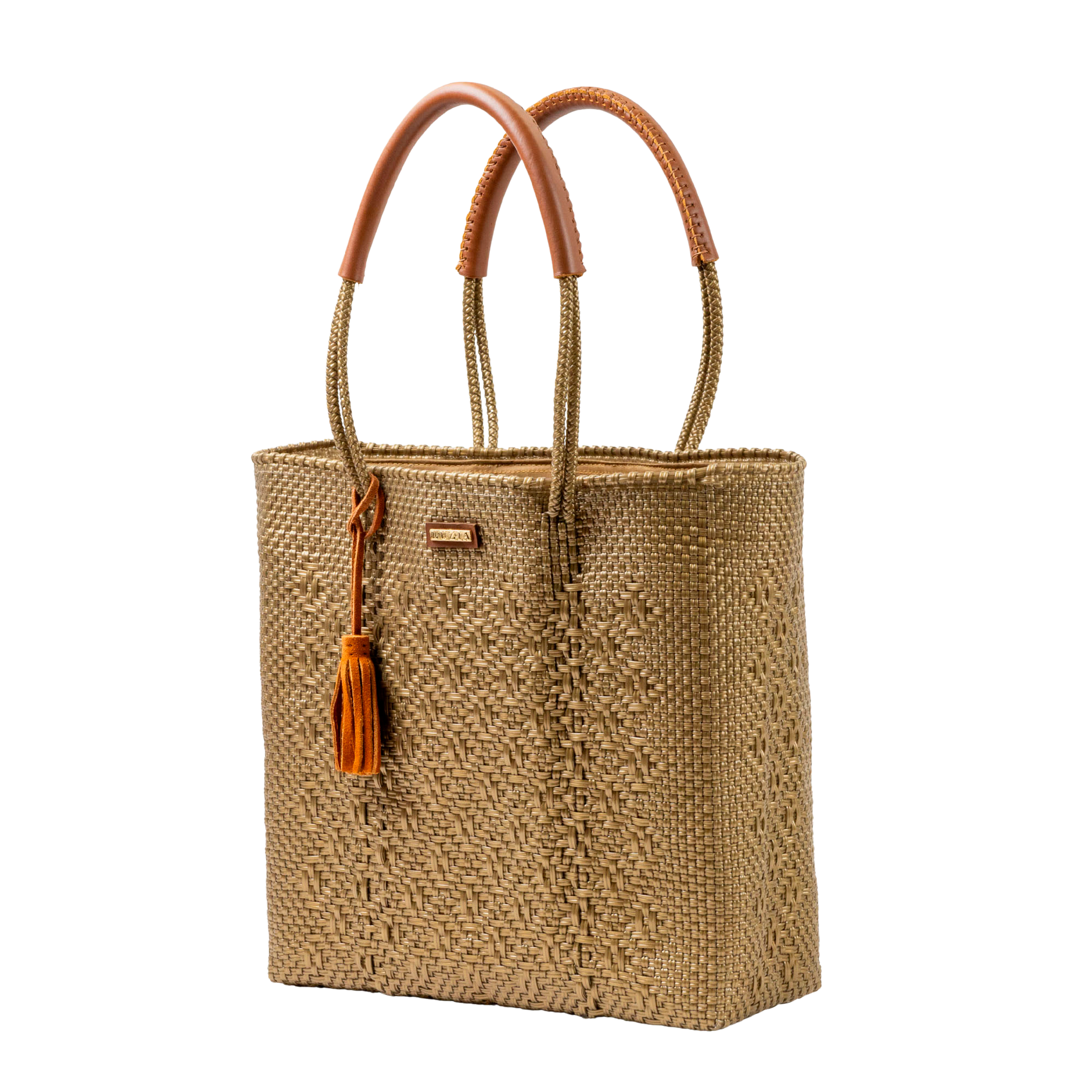 Shoulder Tote Solid Multi-Diamond Gold