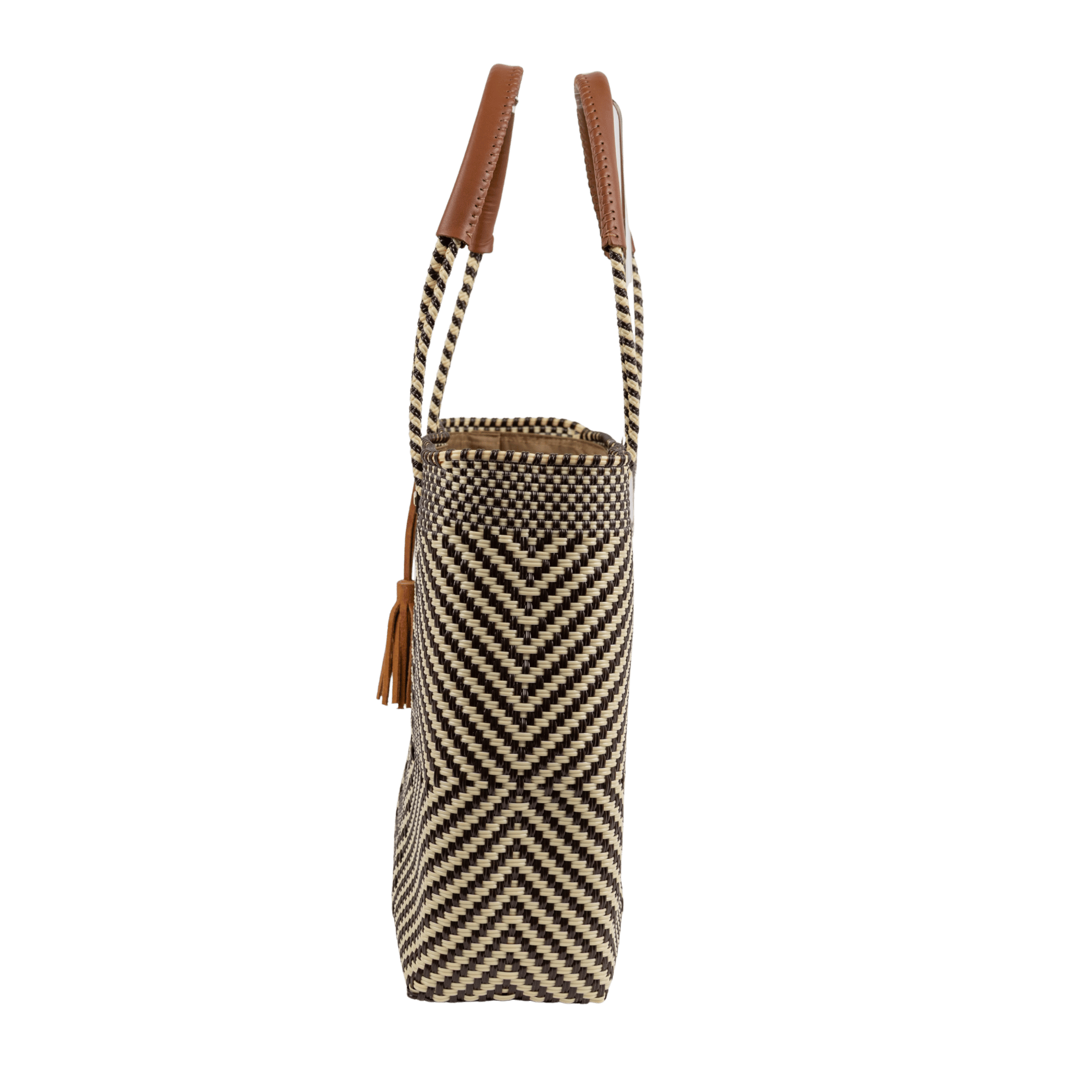 Shoulder Tote Diamond Brown Beige