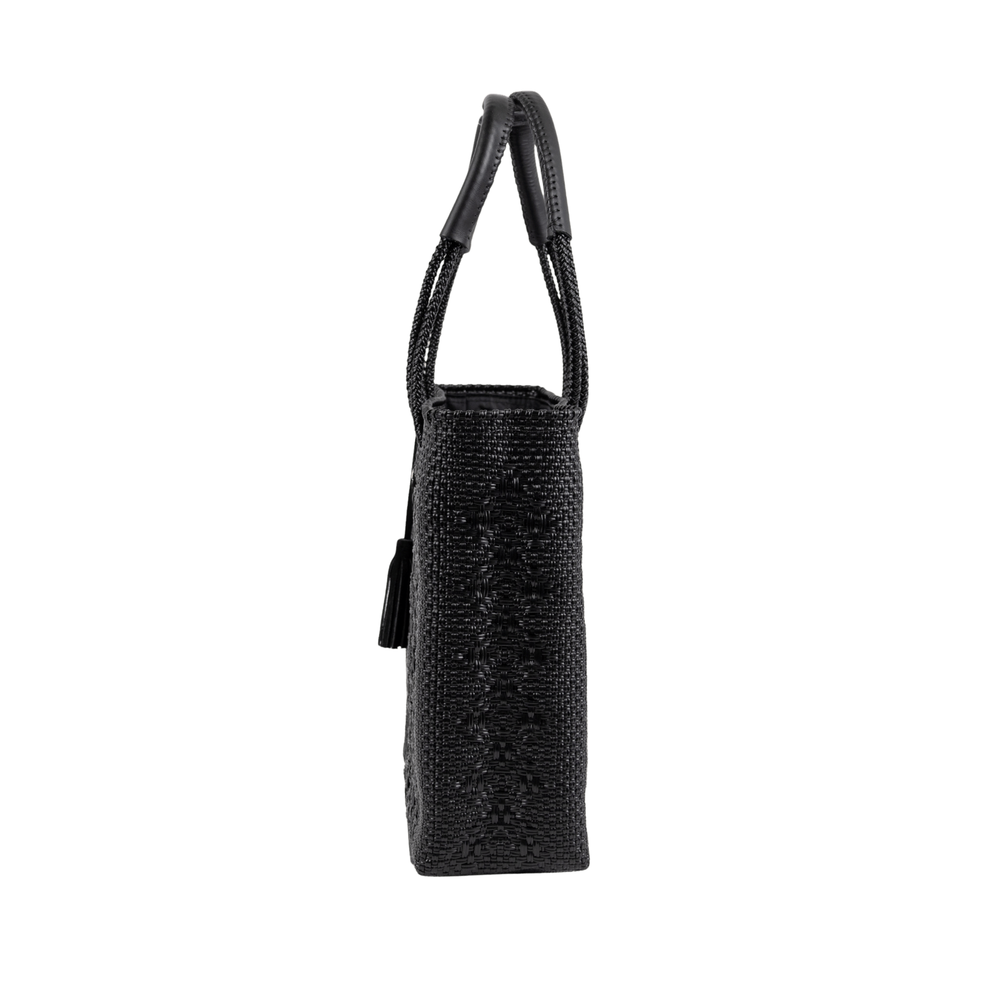 Shoulder Tote Solid Multi-Diamond Black (Leather Black)