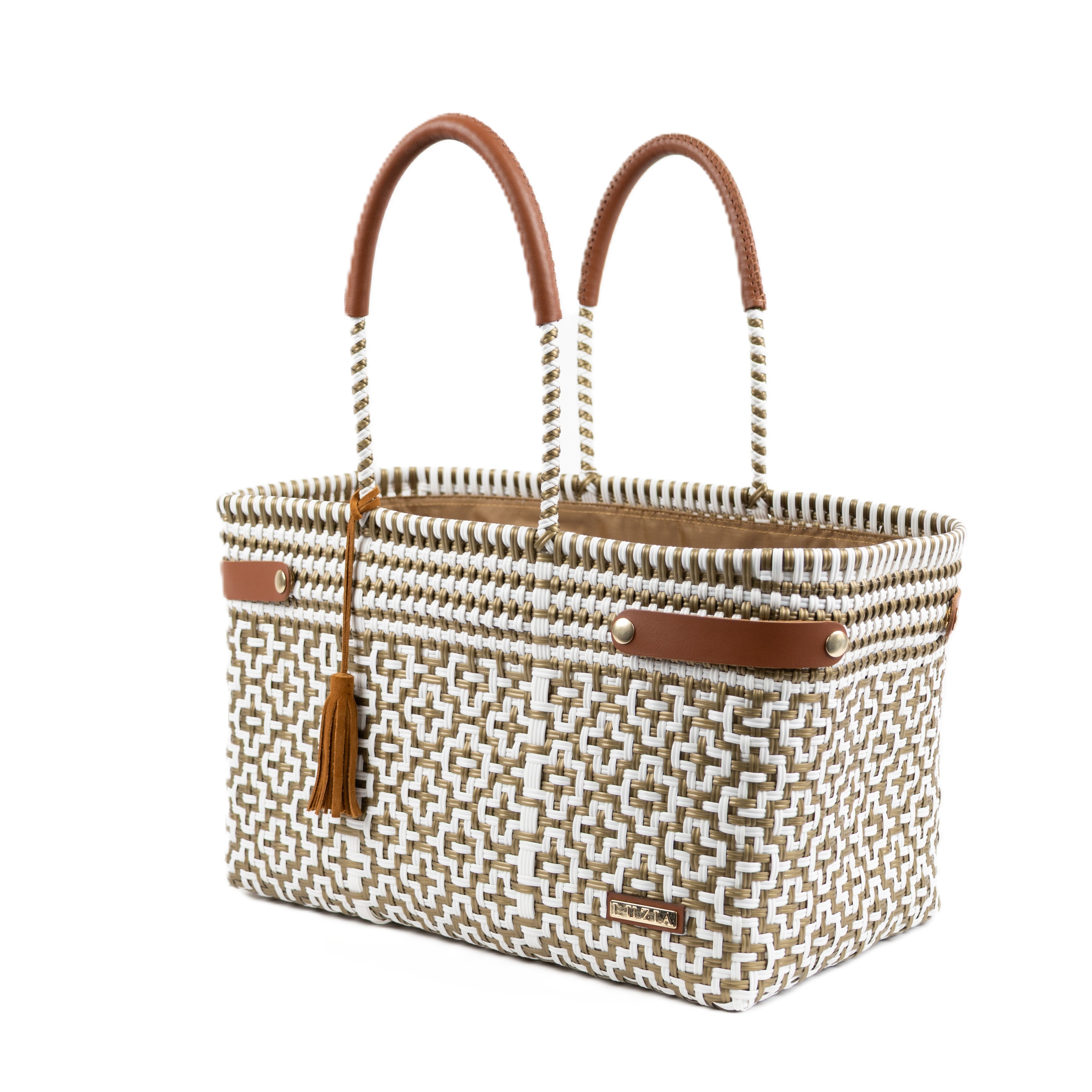Open Basket Jumbo Cross Diamond White Gold
