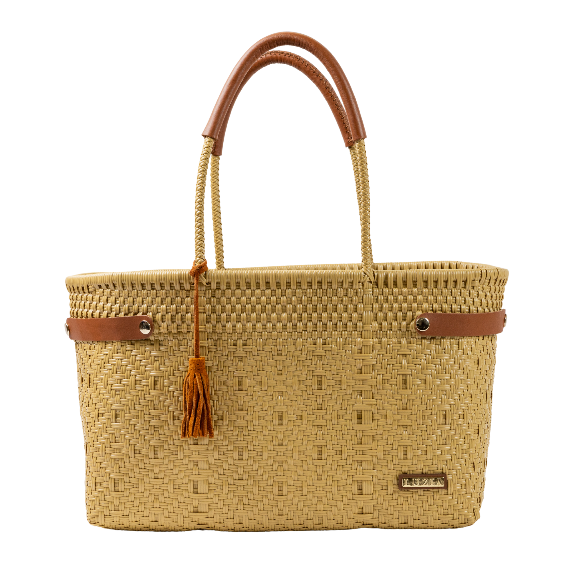 Open Basket Jumbo Braided Solid Cappuccino