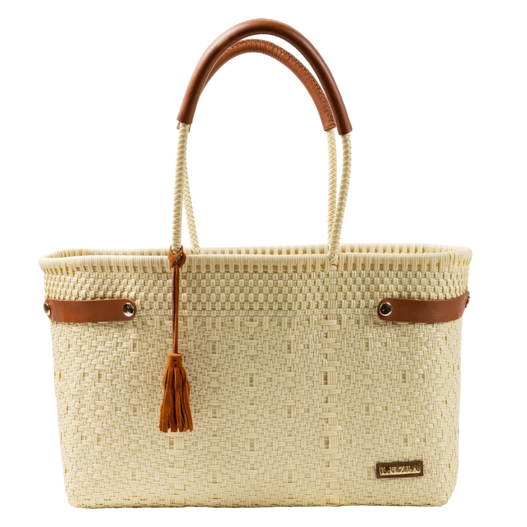 Open Basket Jumbo Braided Solid Beige