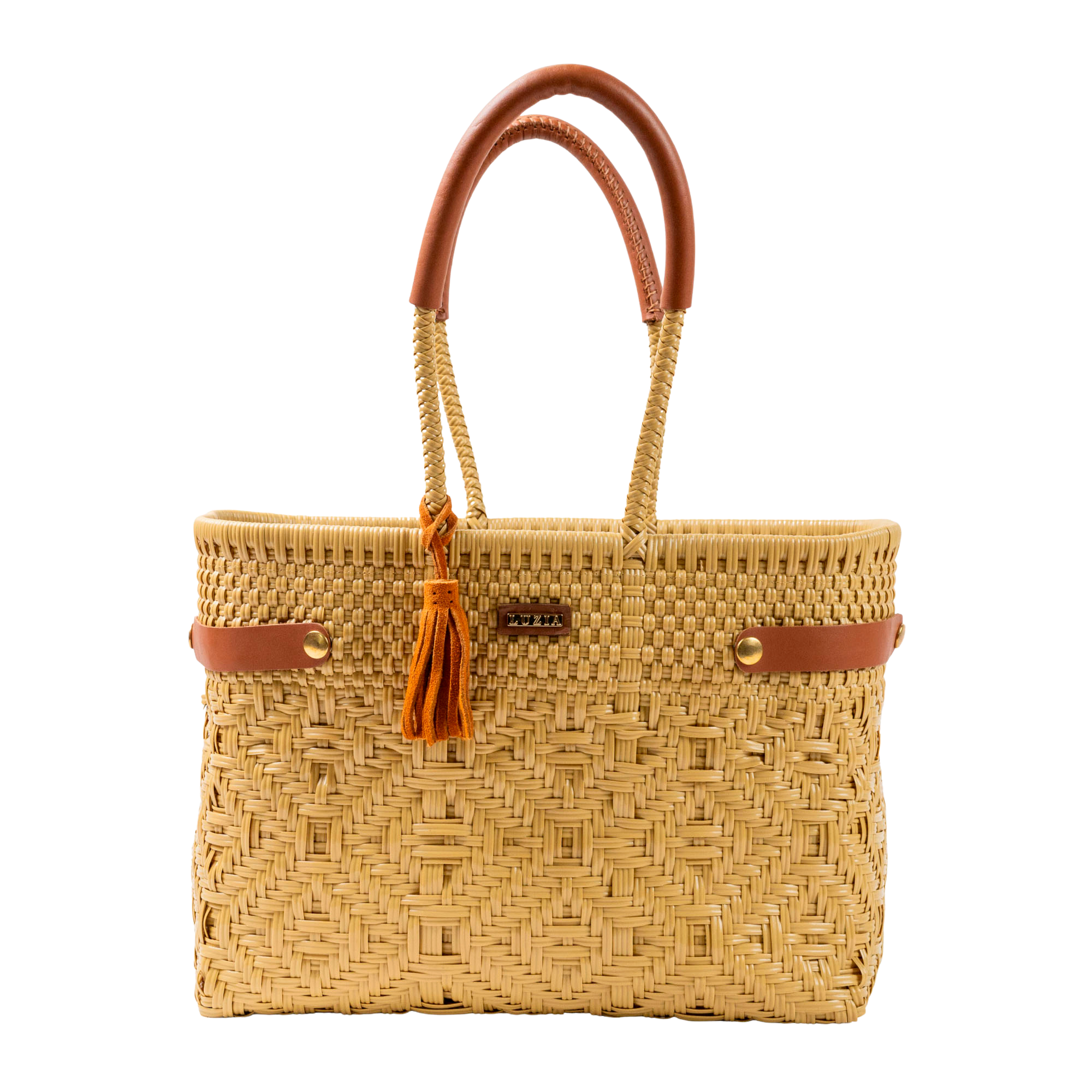 Open Basket Medium Braided Solid Cappuccino