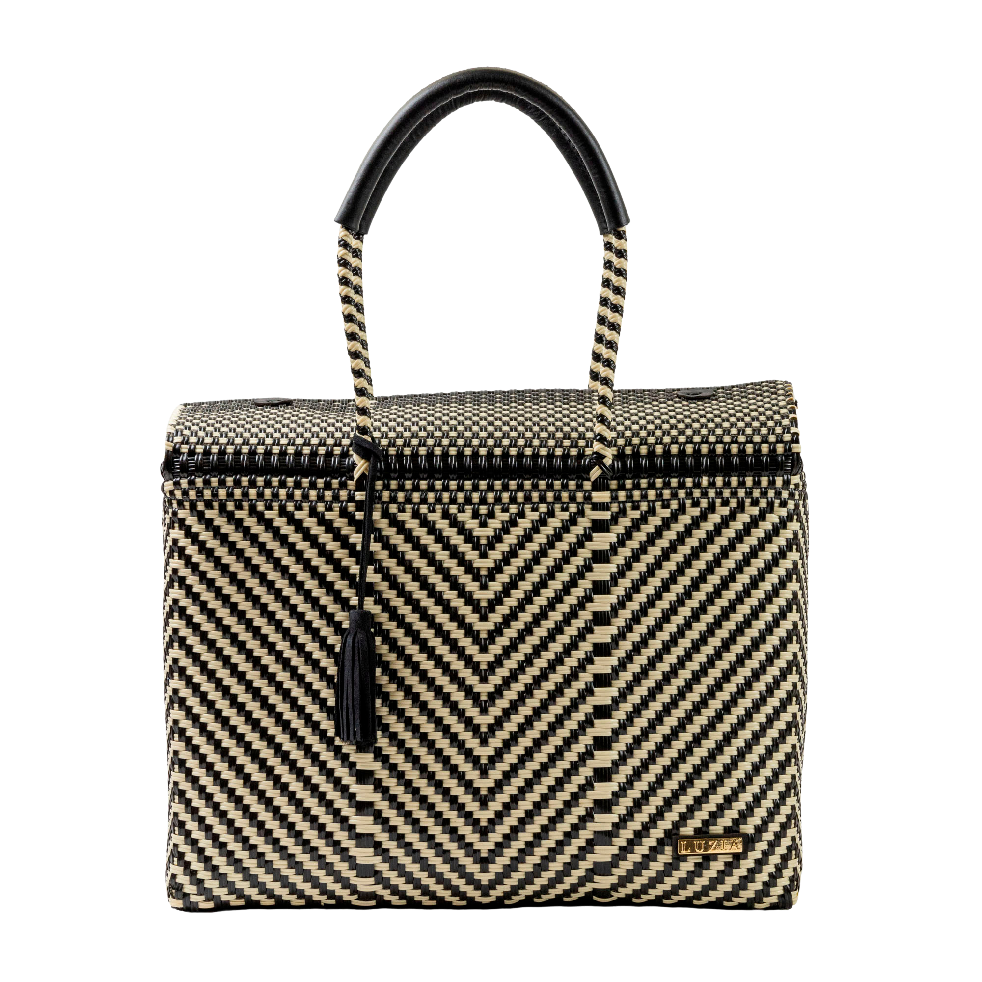 Closed Basket Jumbo Arrow Black Beige
