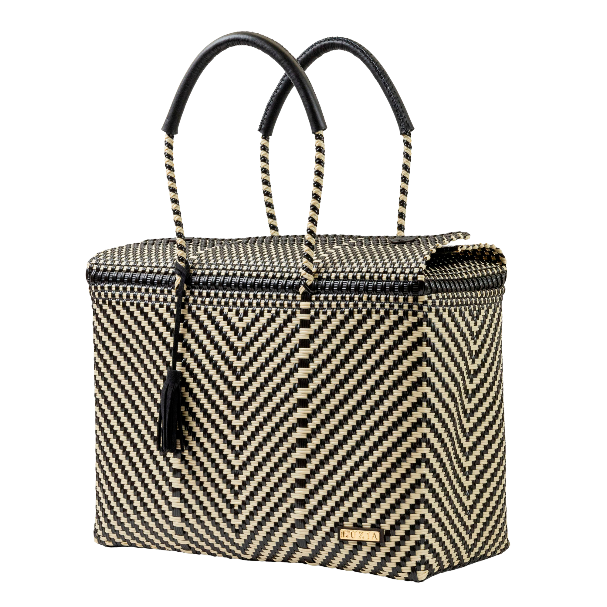 Closed Basket Jumbo Arrow Black Beige