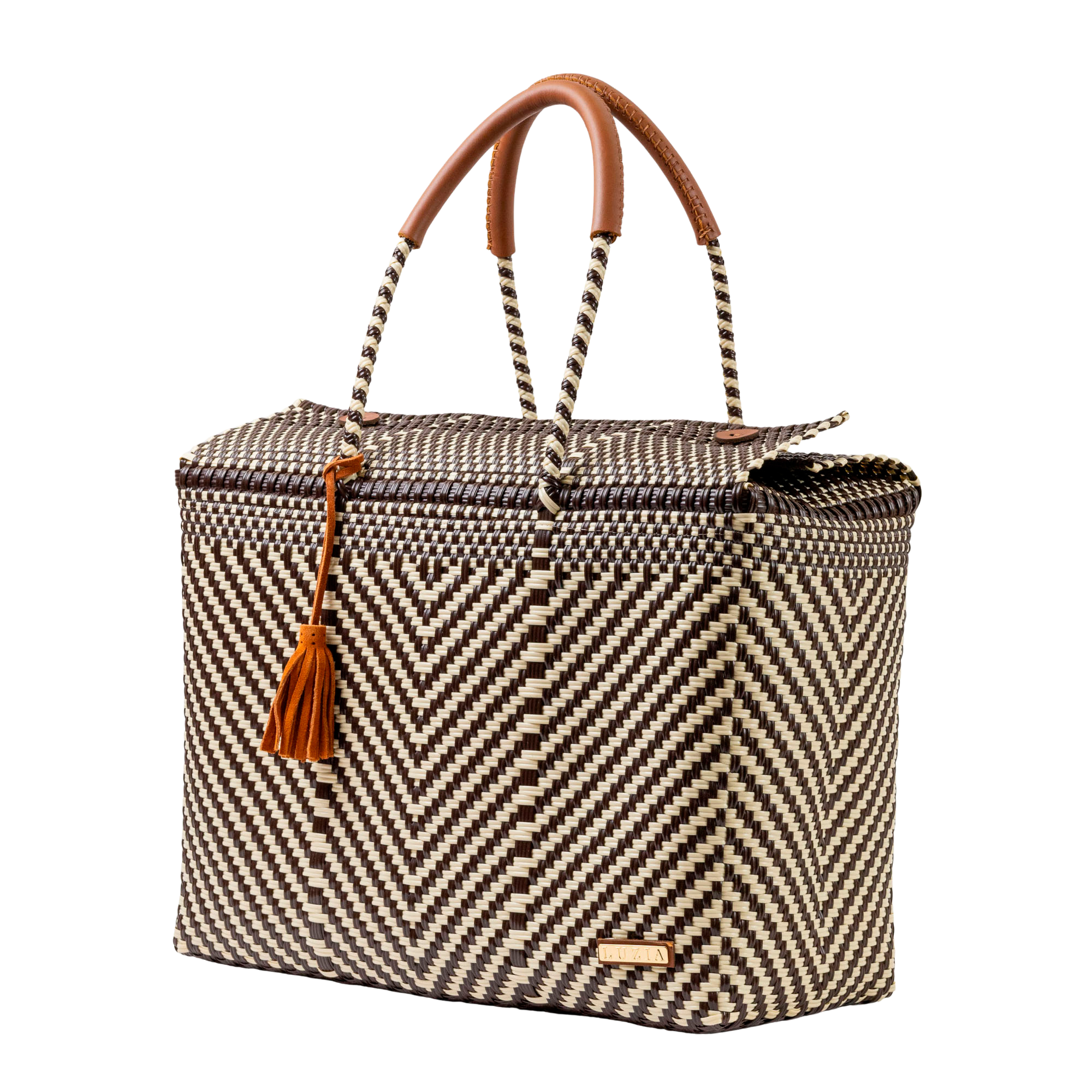 Closed Basket Jumbo Arrow Brown Beige