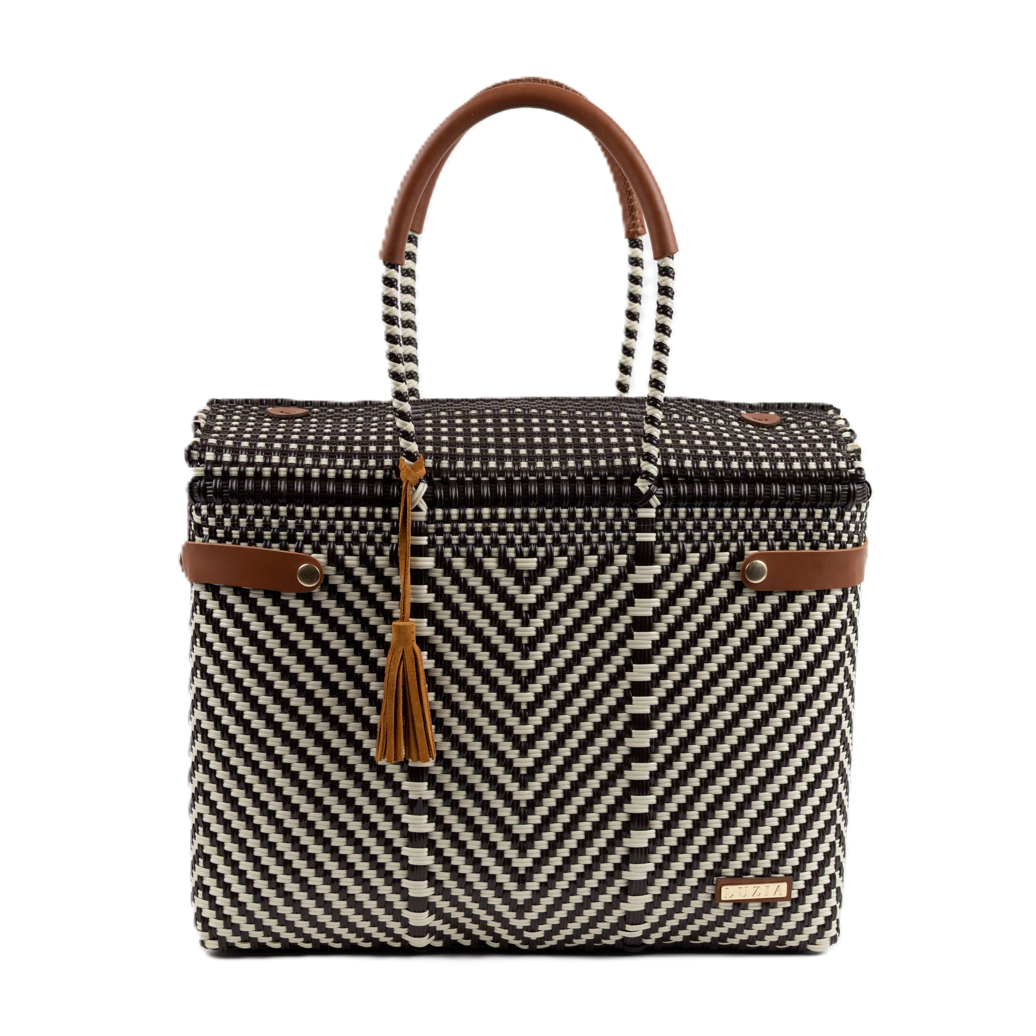 Closed Basket Jumbo Arrow Brown Beige