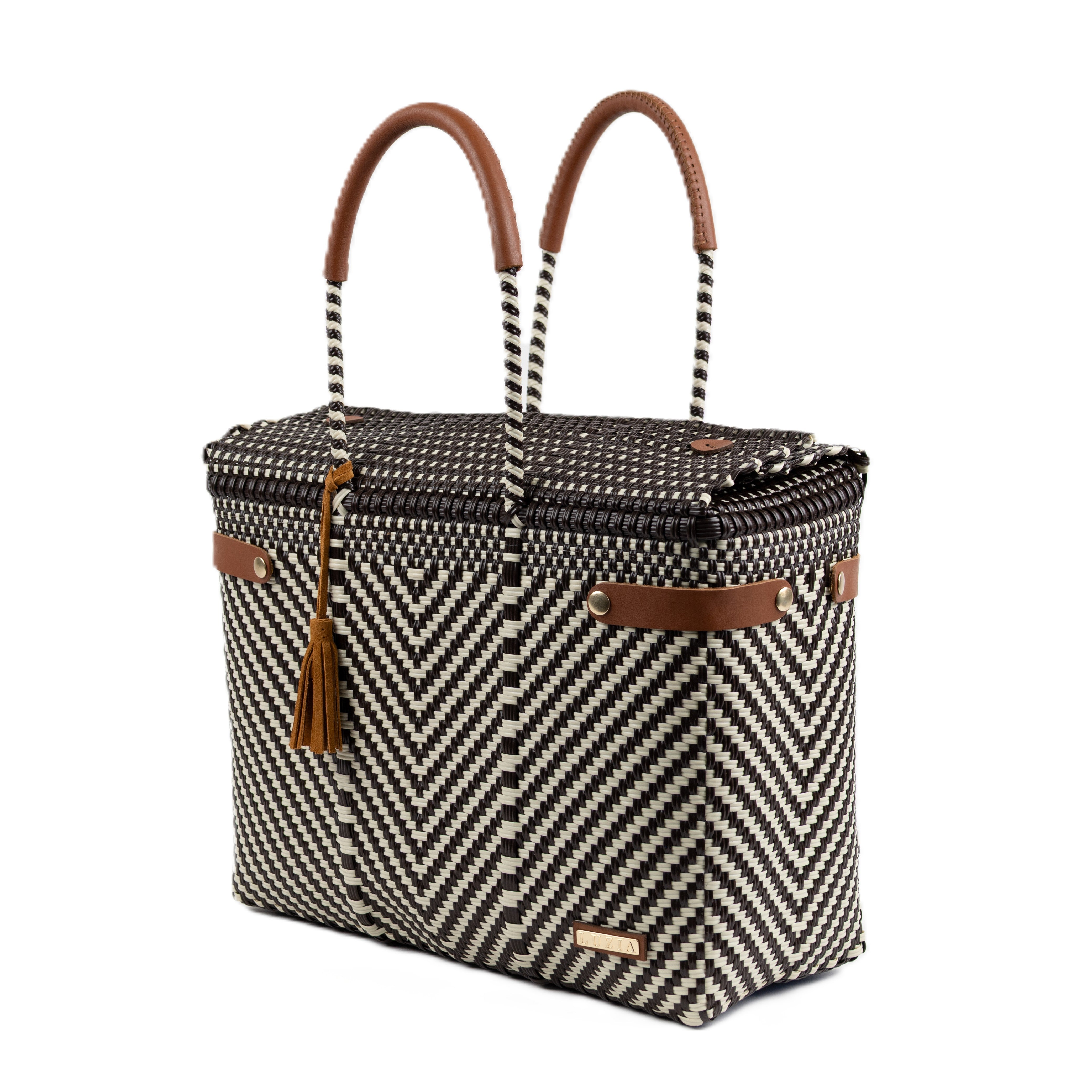 Closed Basket Jumbo Arrow Brown Beige