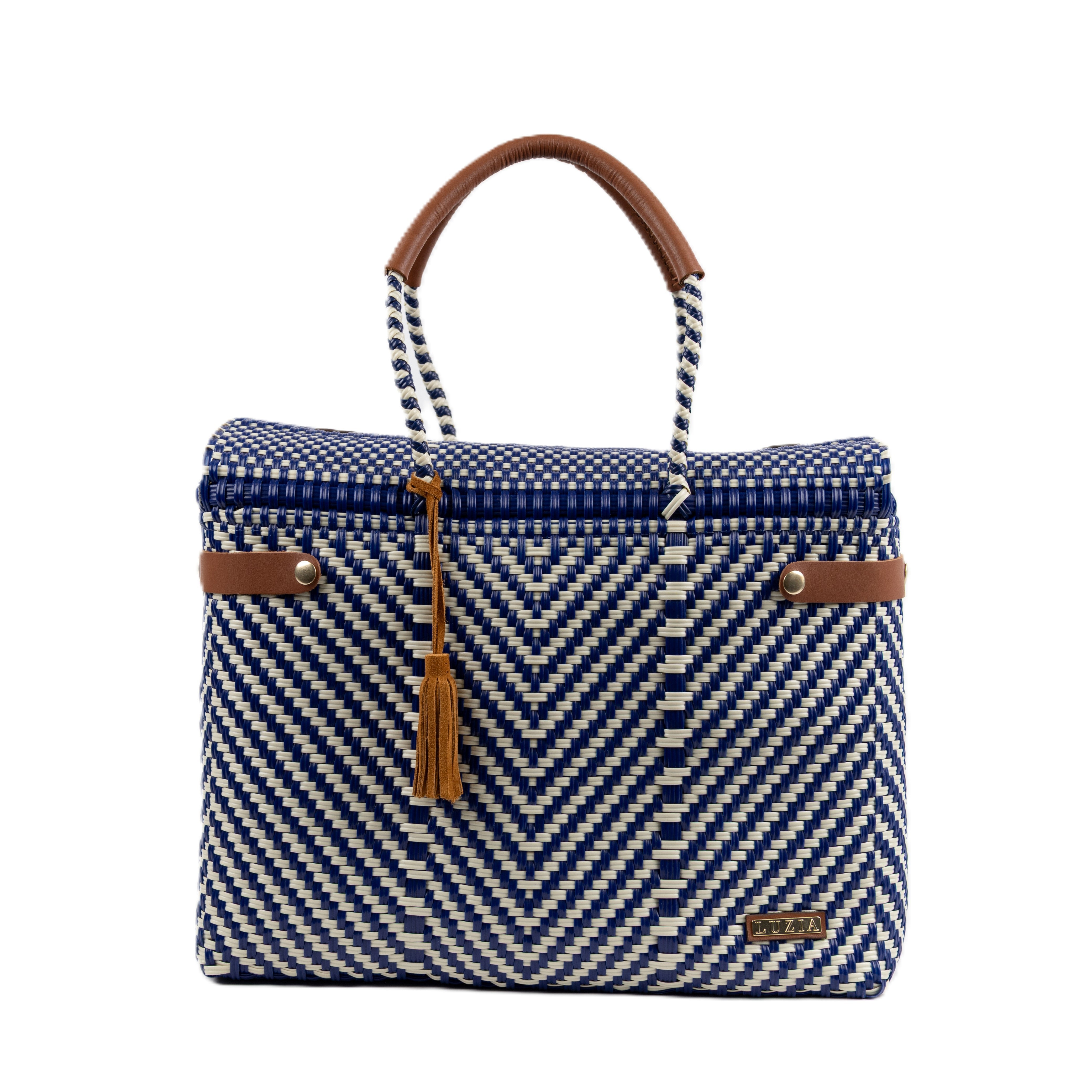 Closed Basket Jumbo Arrow Navy Blue Beige