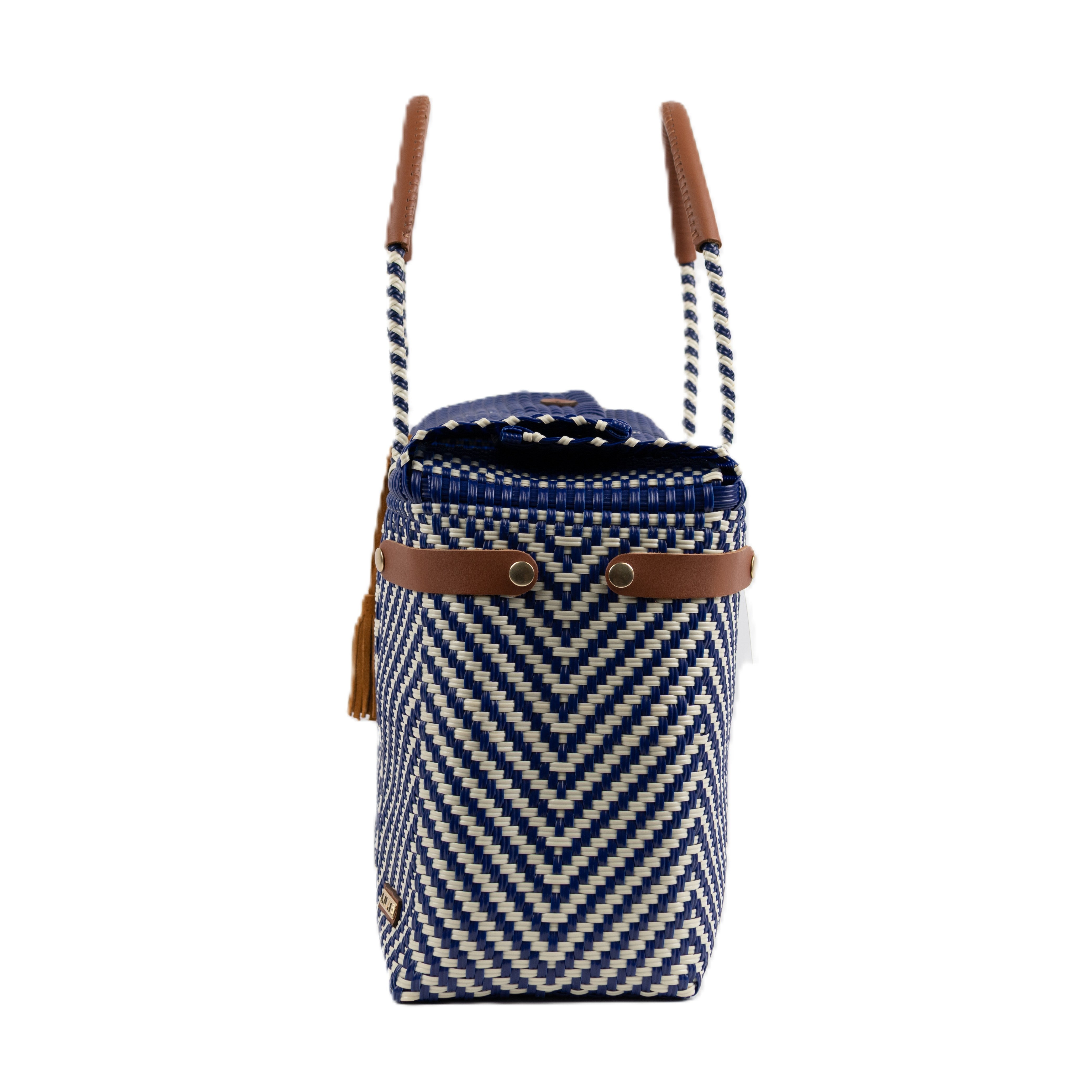 Closed Basket Jumbo Arrow Navy Blue Beige