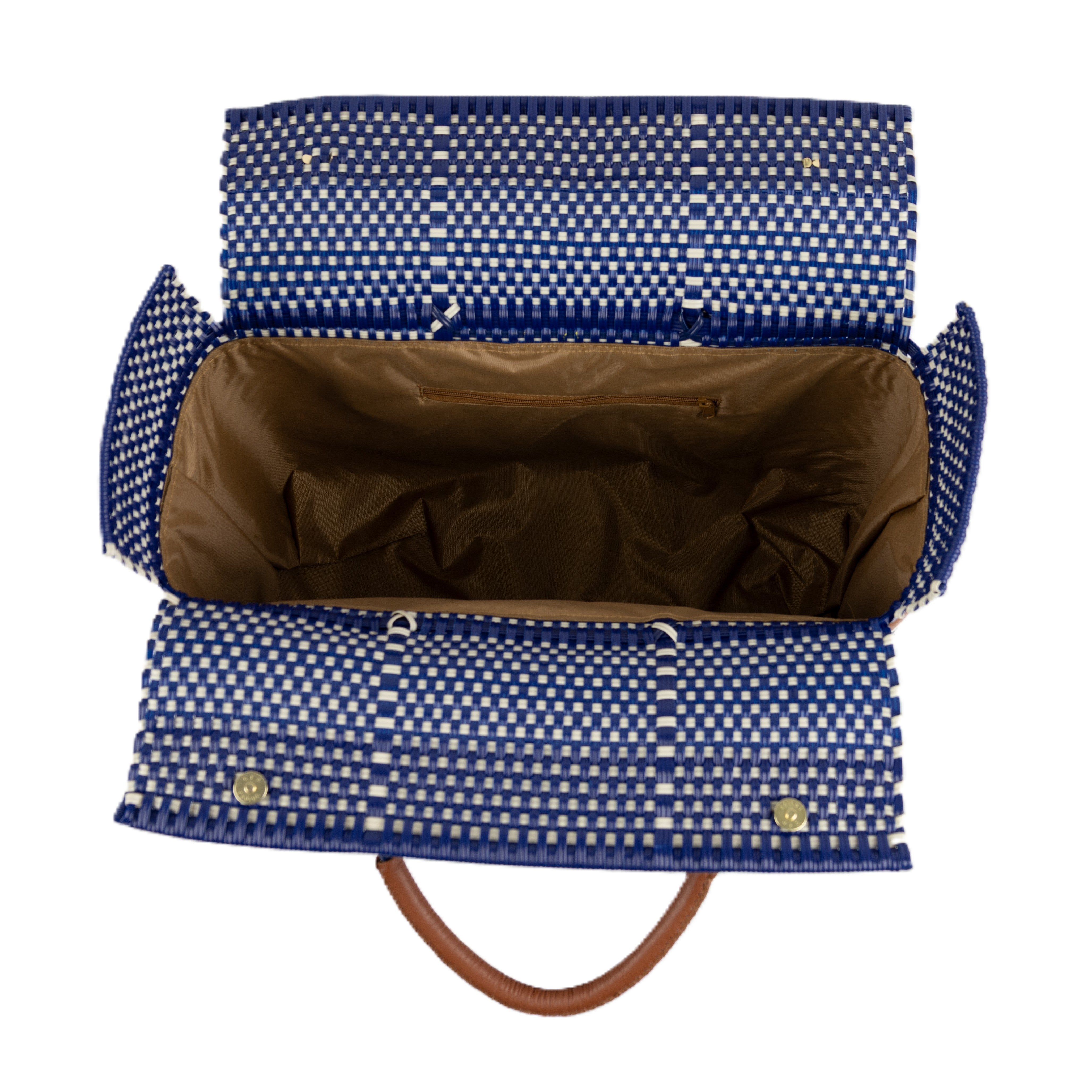 Closed Basket Jumbo Arrow Navy Blue Beige