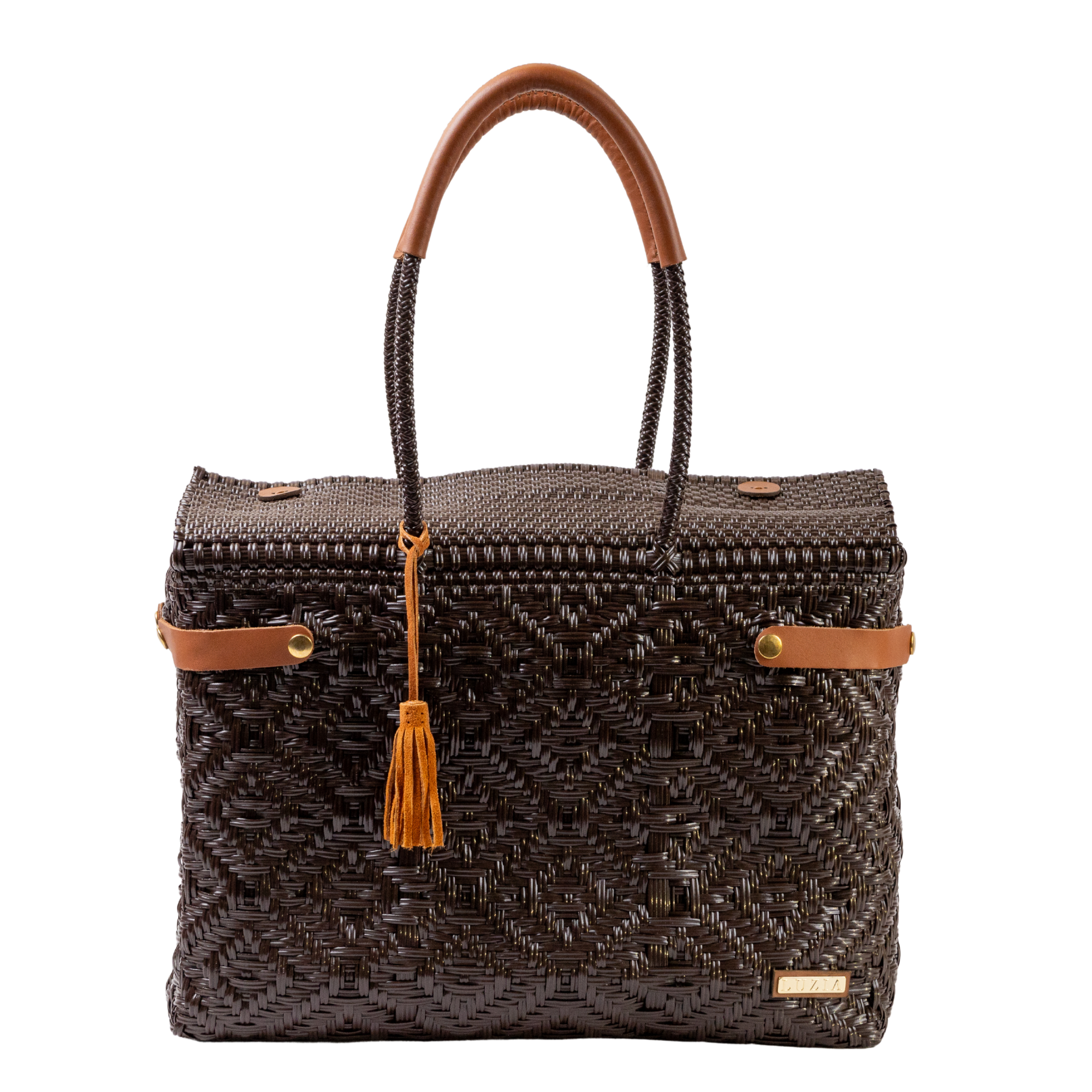 Closed Basket Jumbo Braided Solid Brown