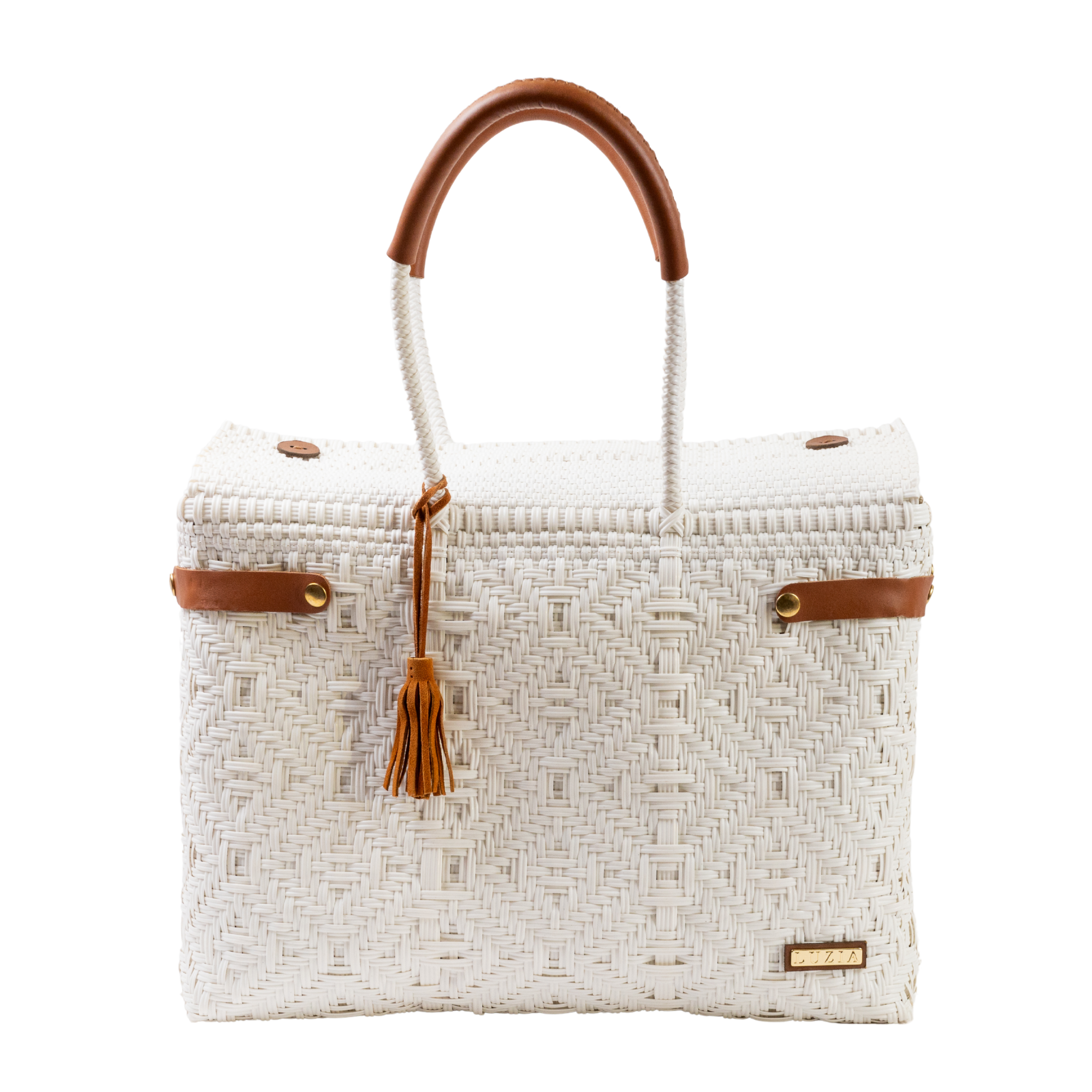 Closed Basket Jumbo Braided Solid White