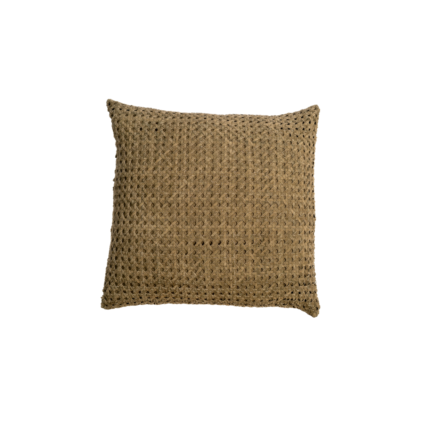 Rattan suede throw pillow in forest green by LUZIA