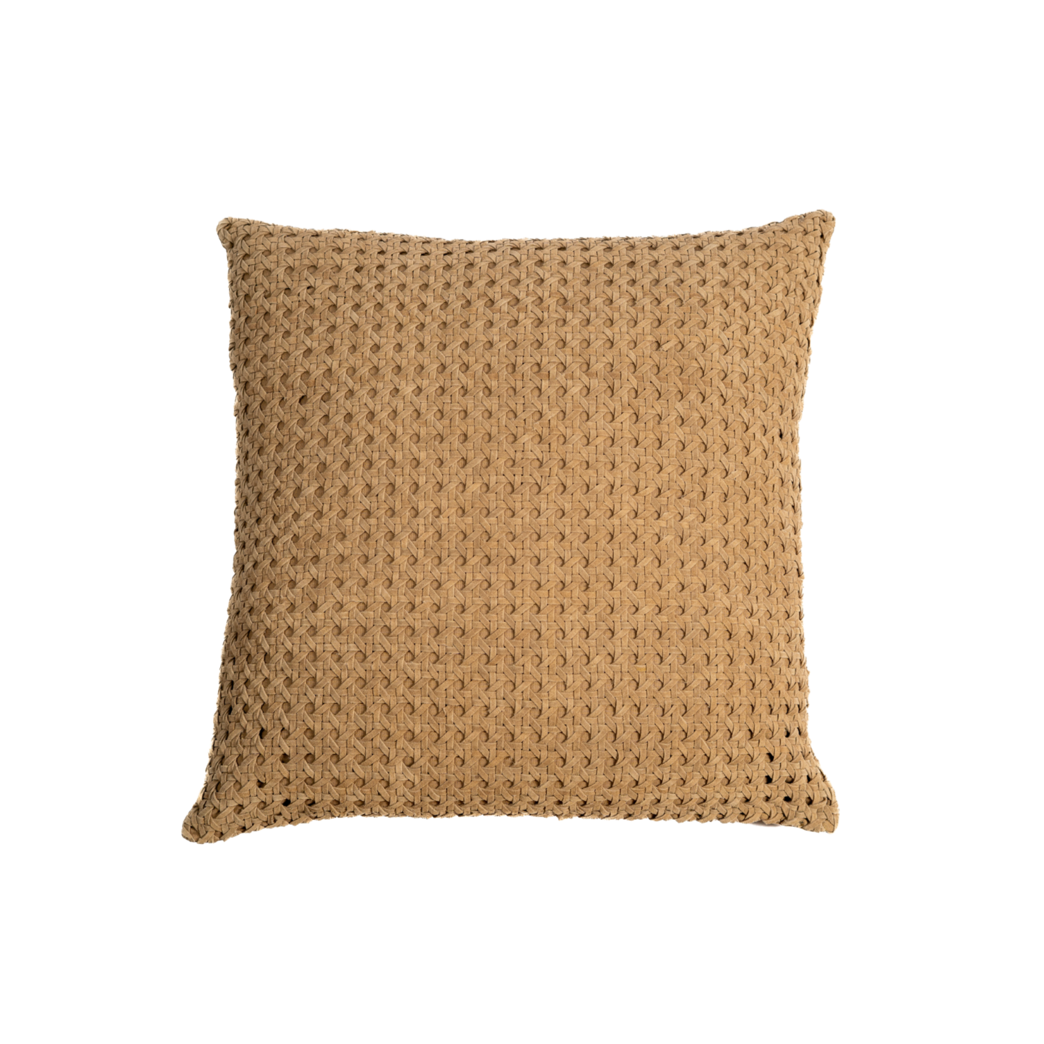 Pillow Rattan Suede Taupe