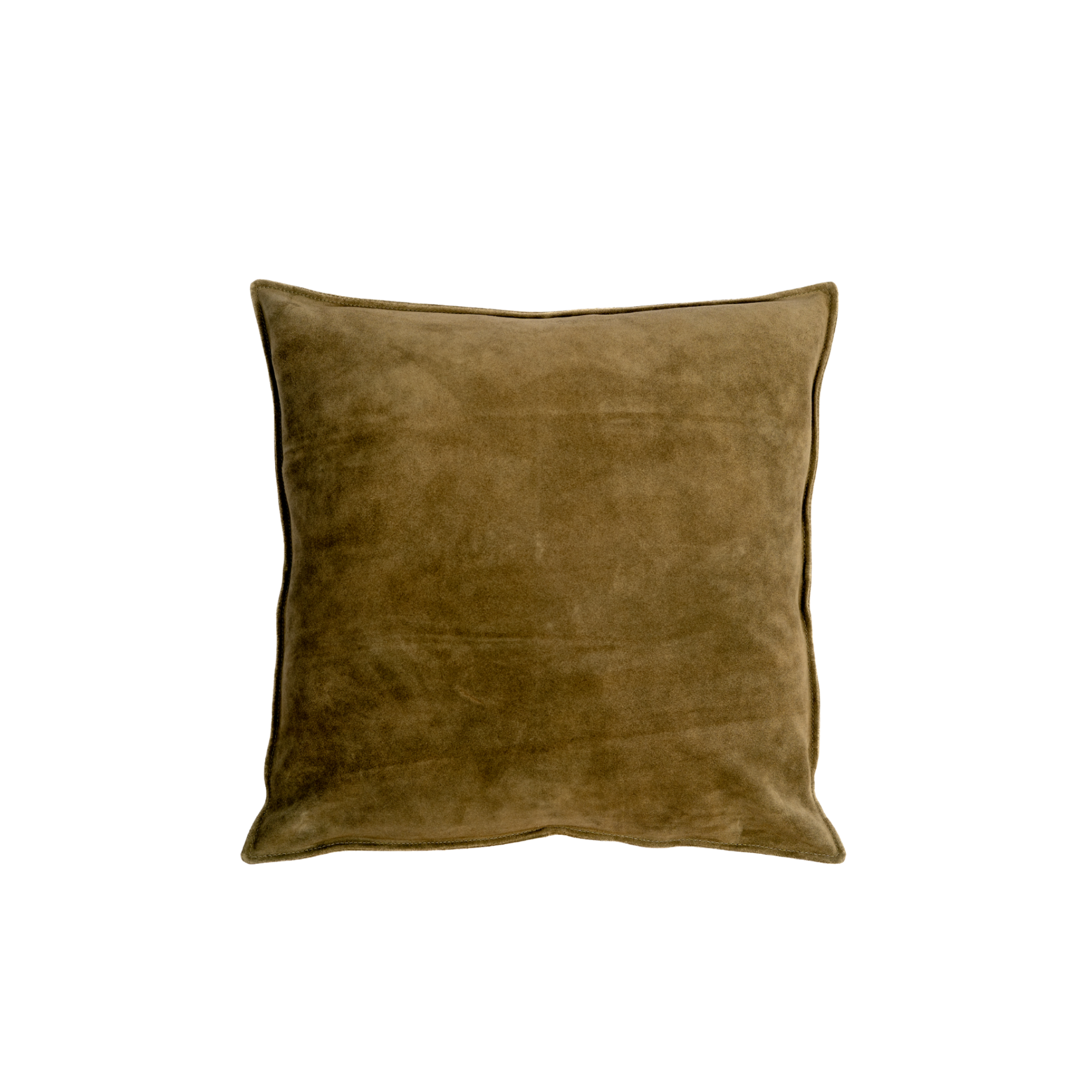 Solid suede throw pillow in forest green by LUZIA
