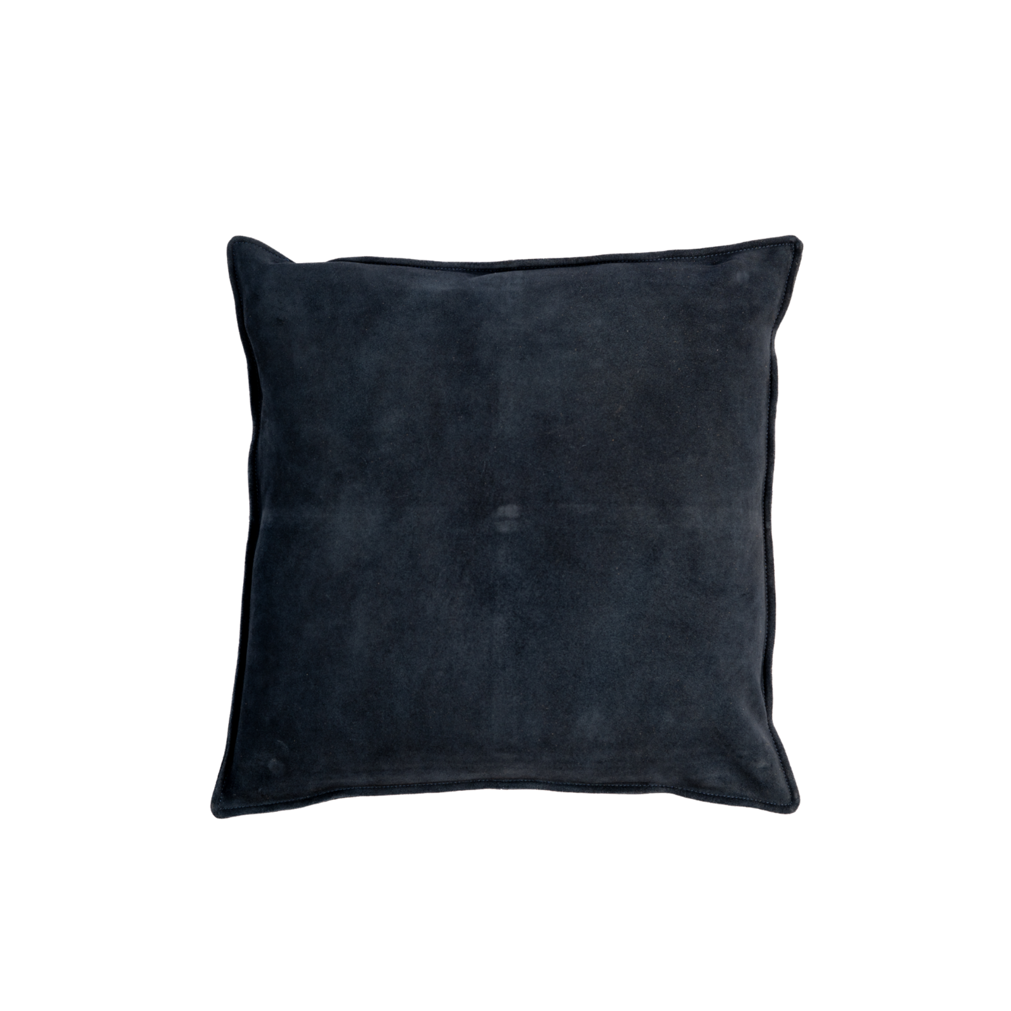 Solid suede throw pillow in navy by LUZIA