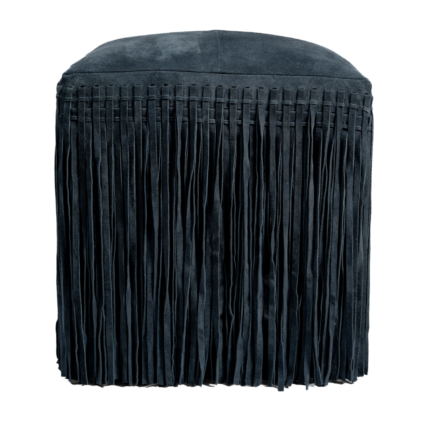Ottoman Square Fringe Navy