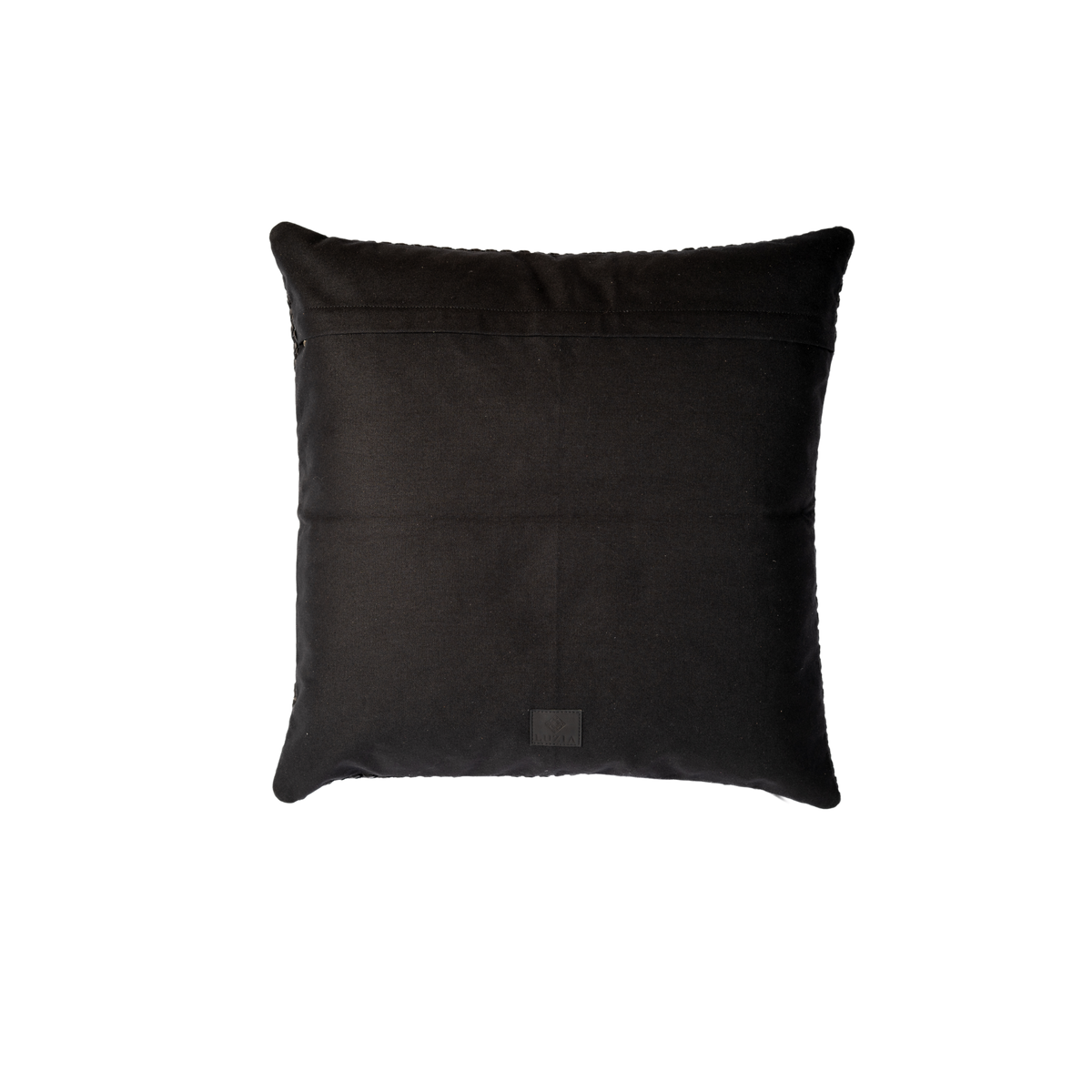 Rattan Leather Pillow 24” – Black