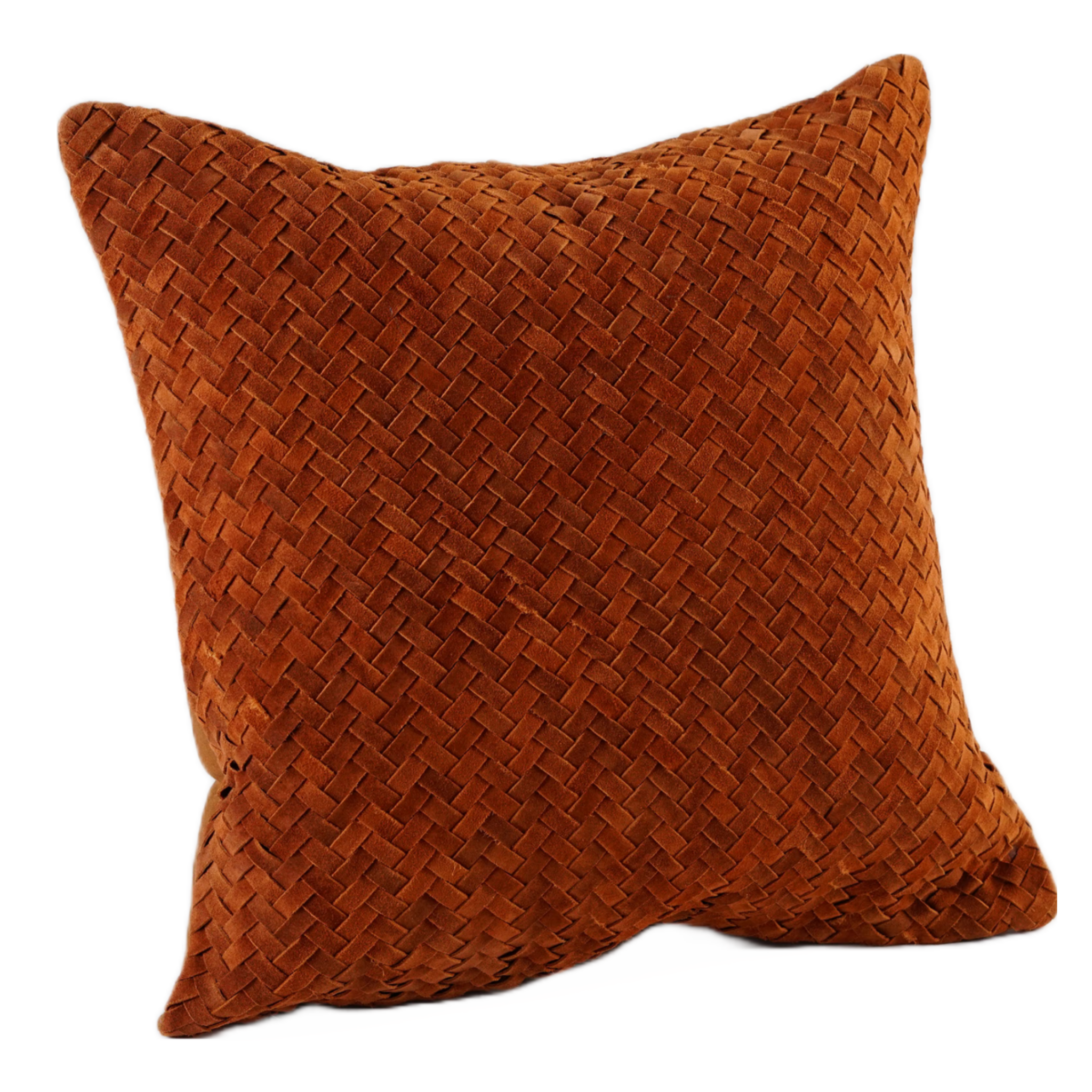 CHEVRON WEAVE SUEDE PILLOW TERRACOTTA 20" X 20" *Cover Only*
