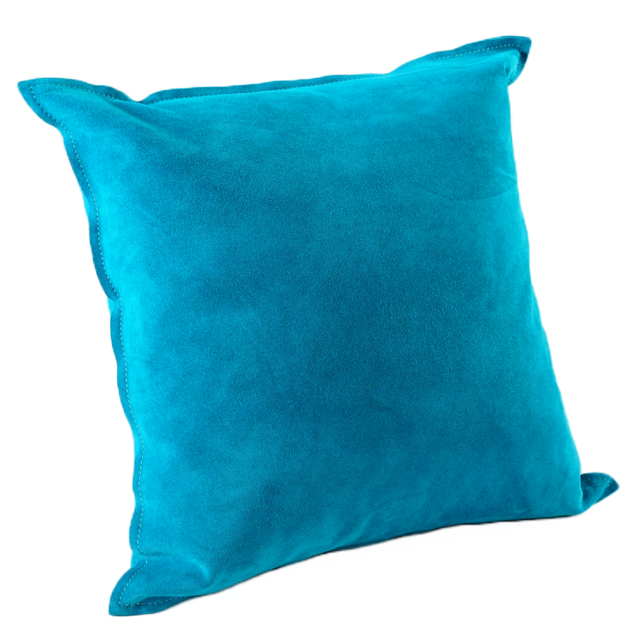 SOLID COLOR SUEDE PILLOW TURQUOISE 20" X 20" *Cover Only*