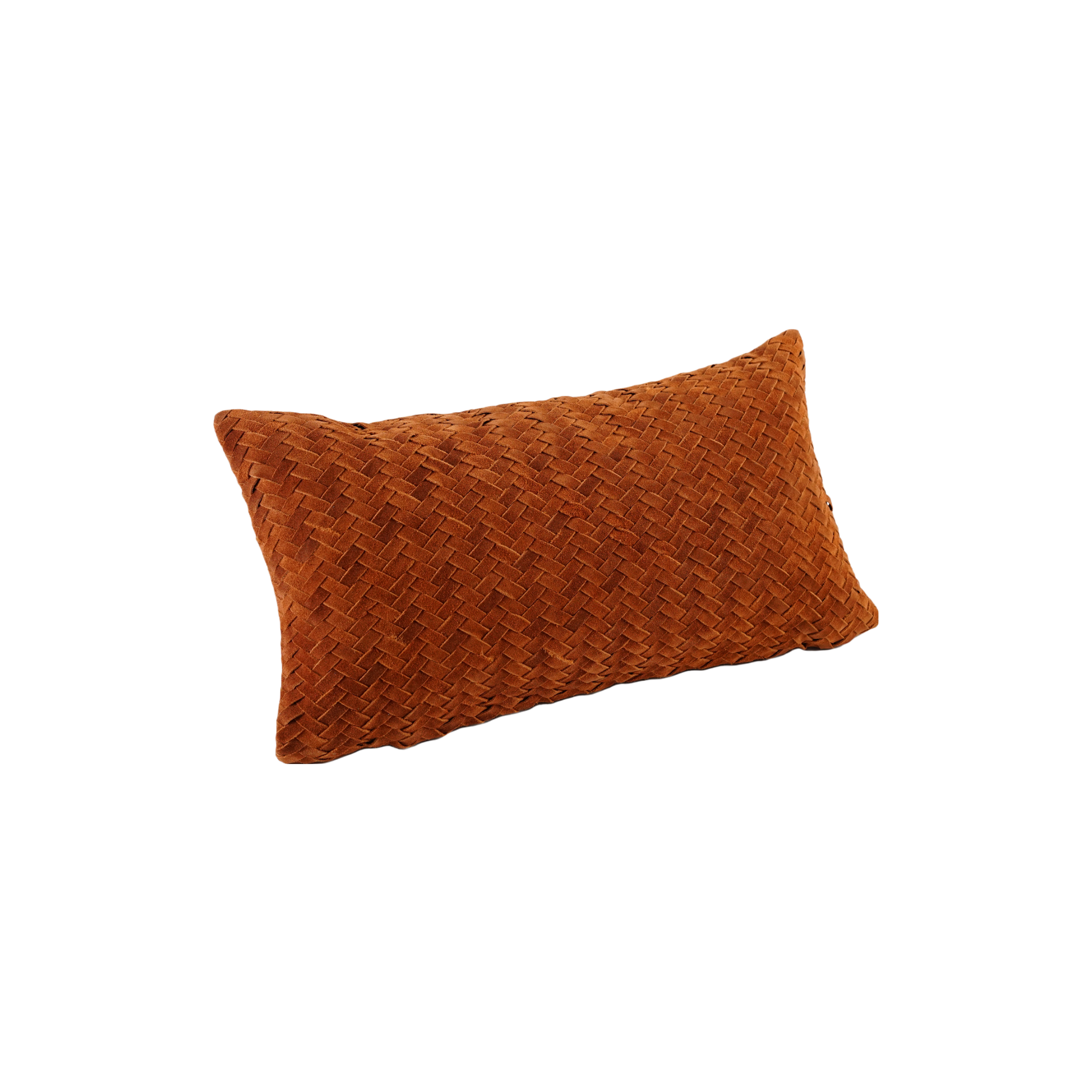 WAFFLE WEAVE SUEDE PILLOW TERRACOTTA 22" X 12"