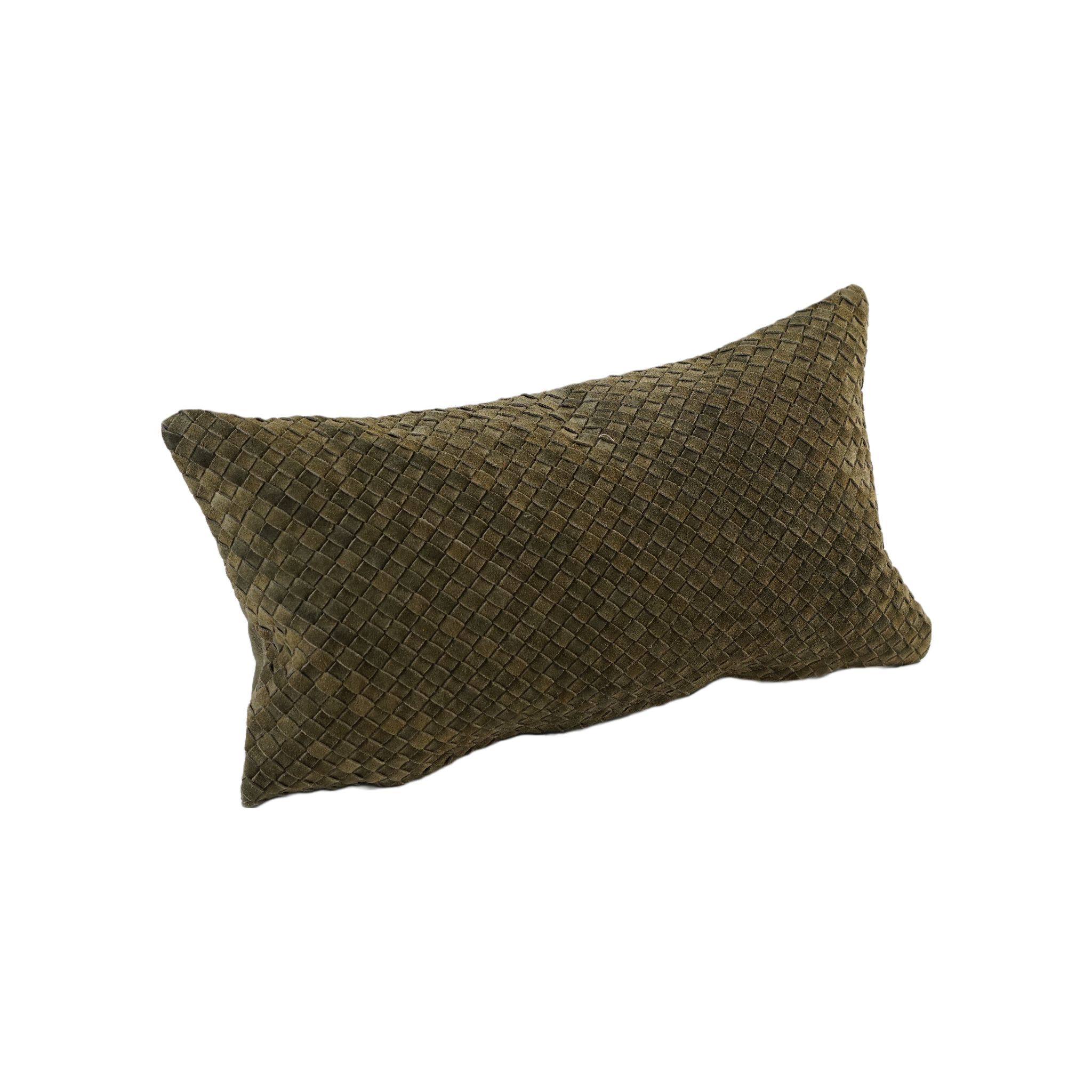 WAFFLE WEAVE SUEDE PILLOW FOREST 30" X 12"