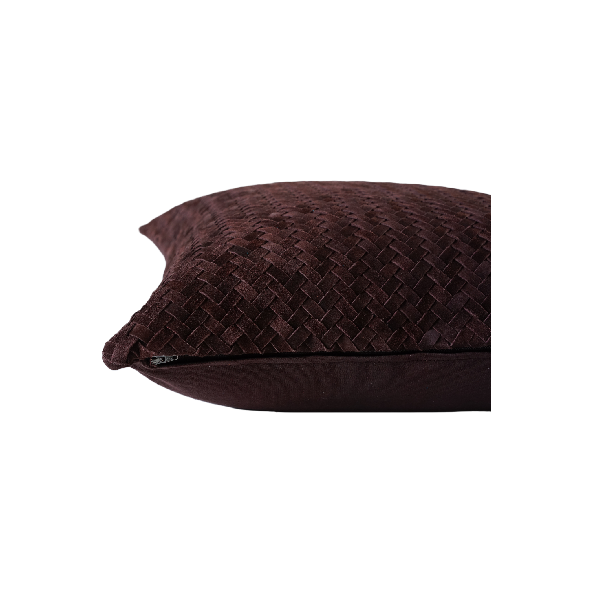 WAFFLE WEAVE SUEDE PILLOW COCOA 30" X 12"