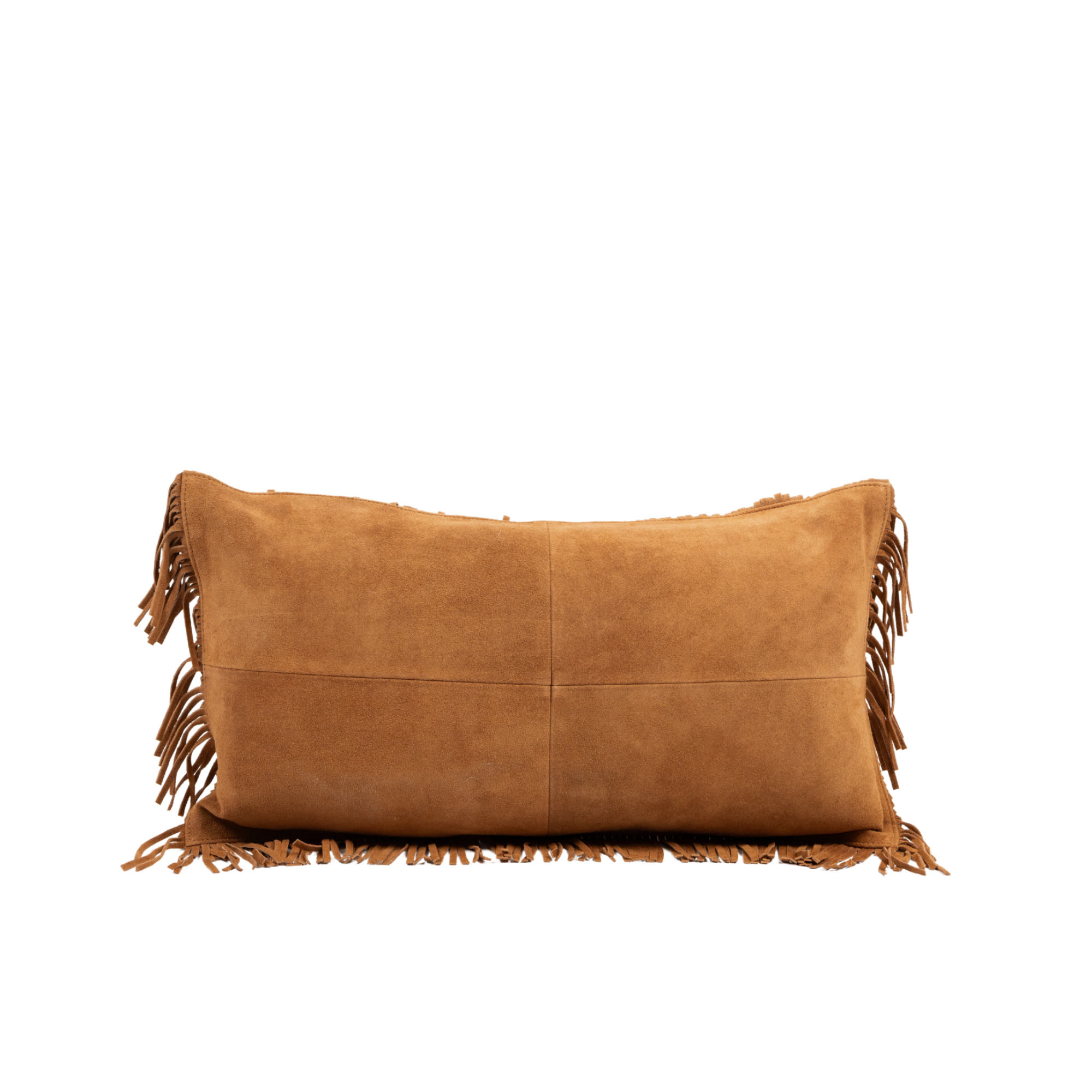 Pillow Lumbar Fringe Cognac