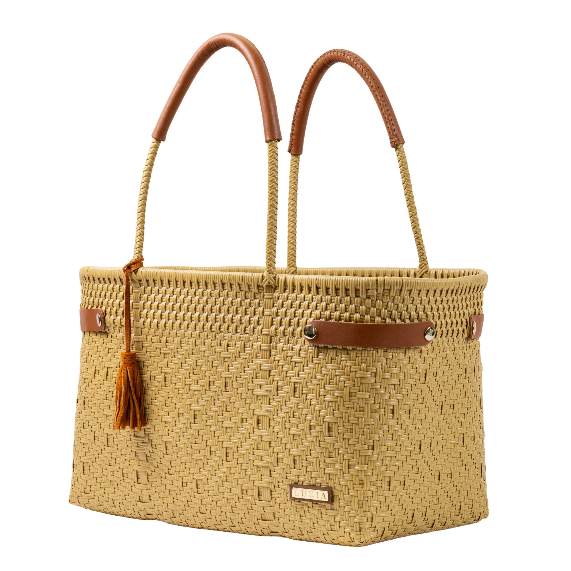 Open Basket Jumbo Braided Solid Cappuccino