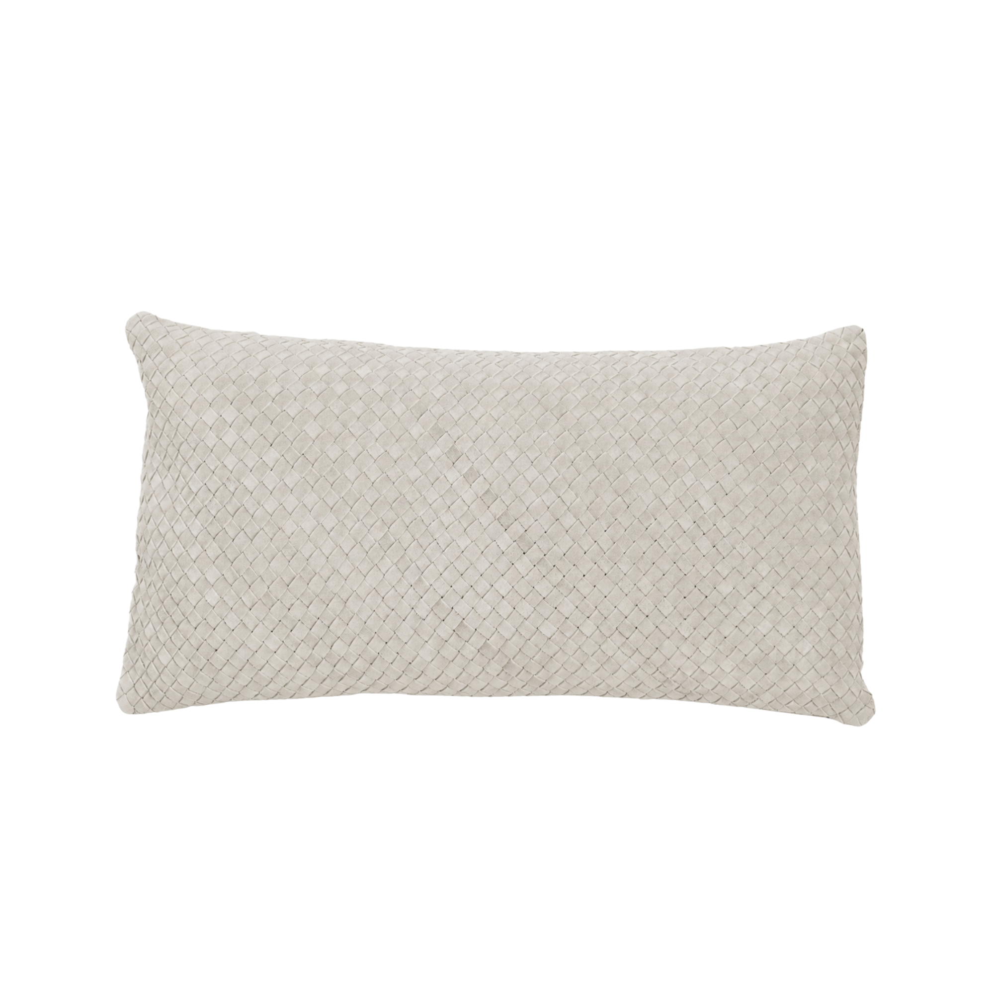 Waffle Suede Lumbar Pillow – Bone