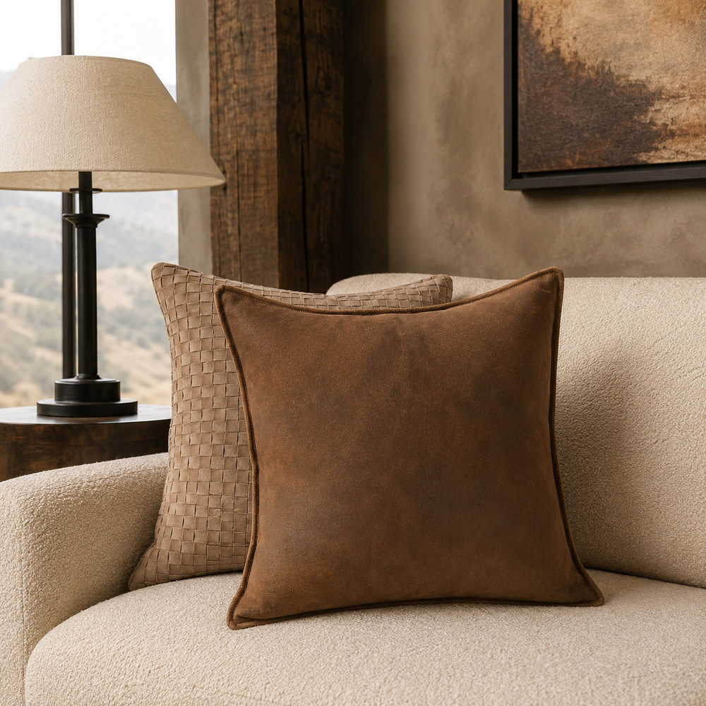 Solid Leather Pillow – Vintage Leather
