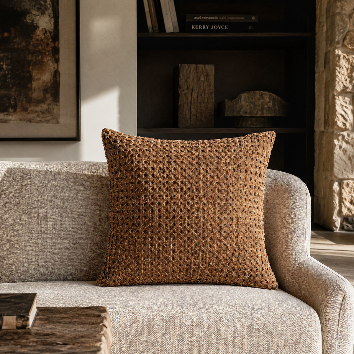 Rattan Leather Pillow – Vintage Leather