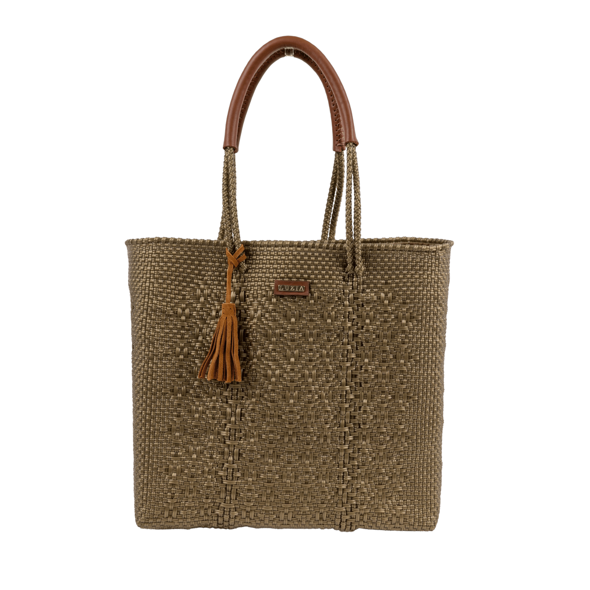 Shoulder Tote Solid Multi-Diamond Gold
