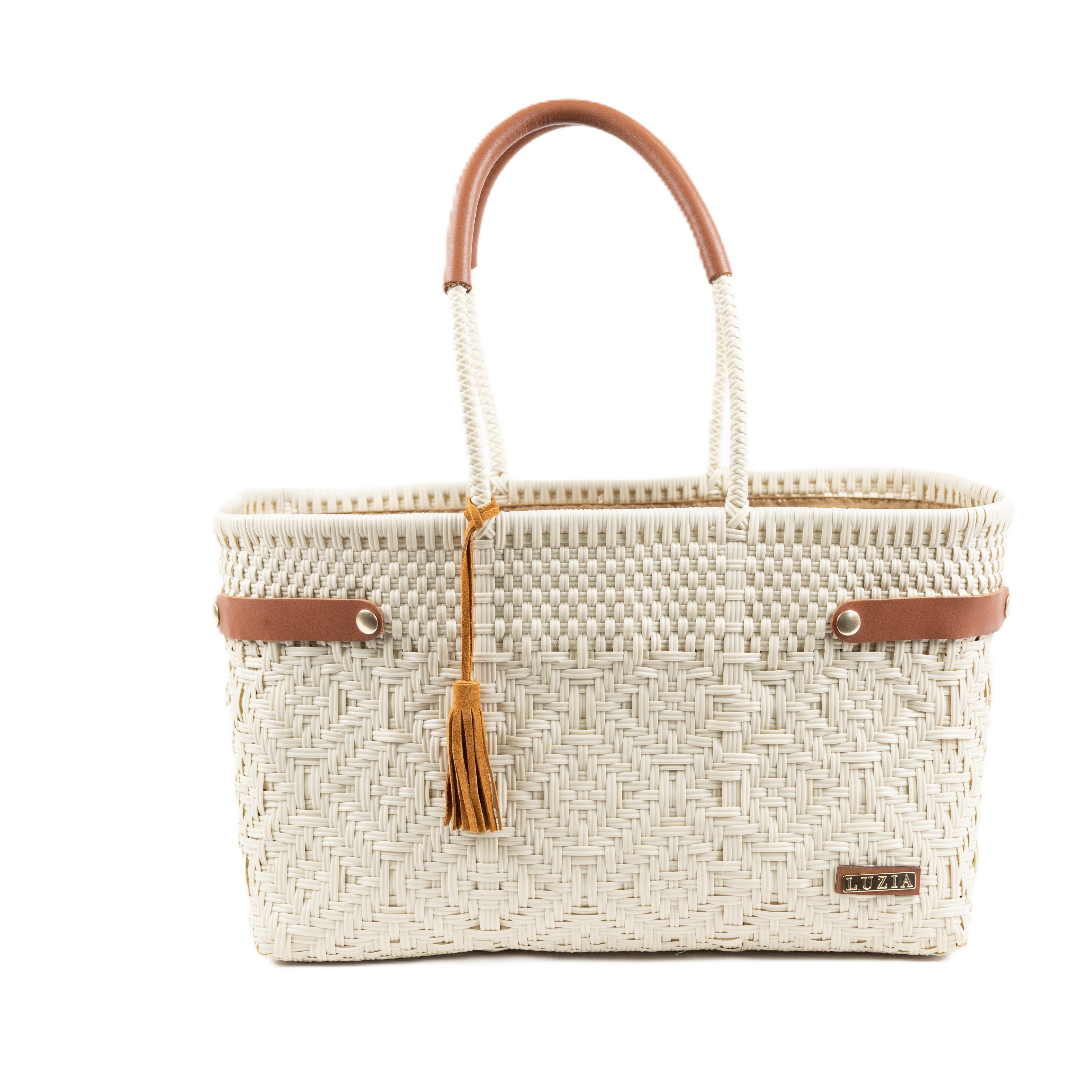 Open Basket Jumbo Braided Solid Beige