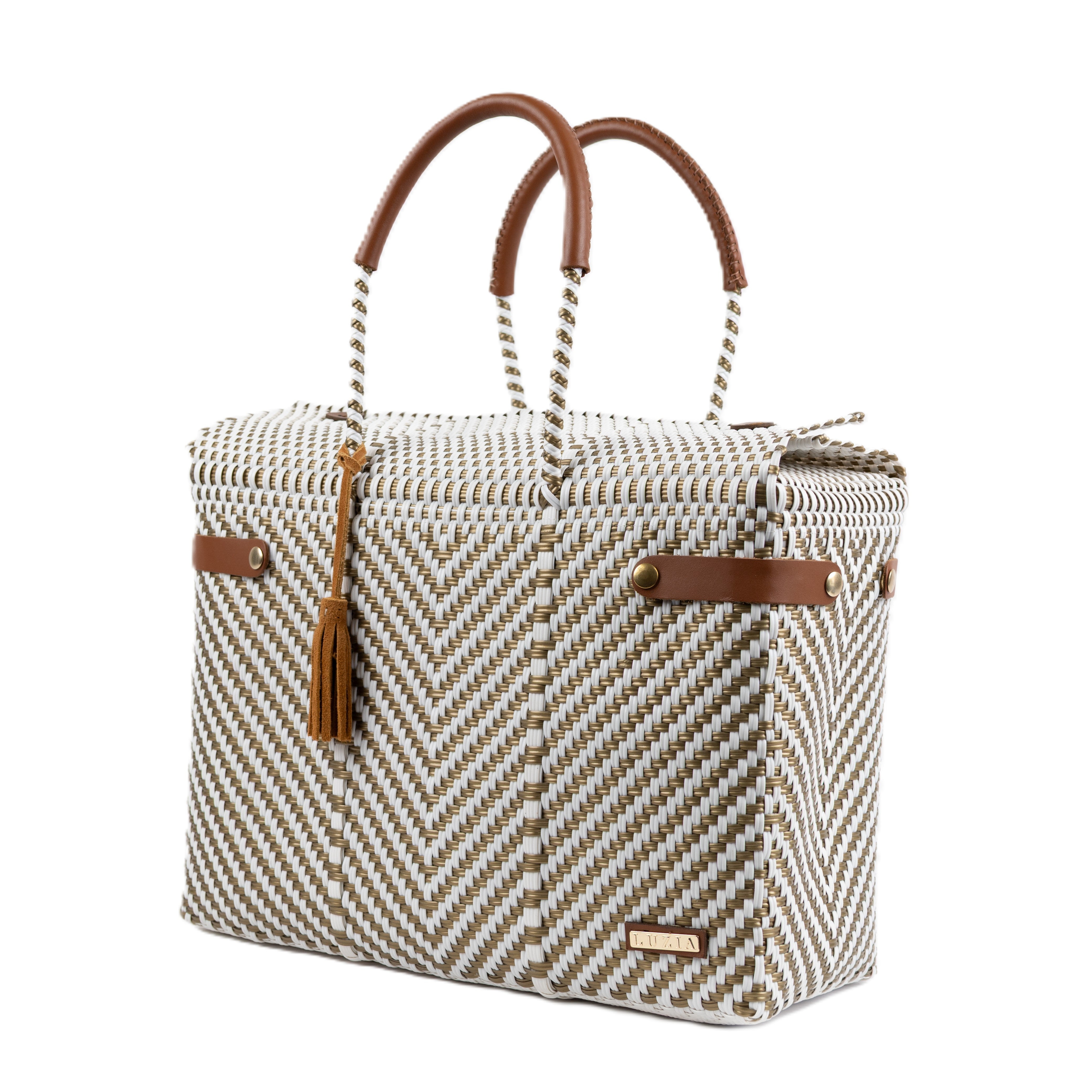 Closed Basket Jumbo Arrow White Gold
