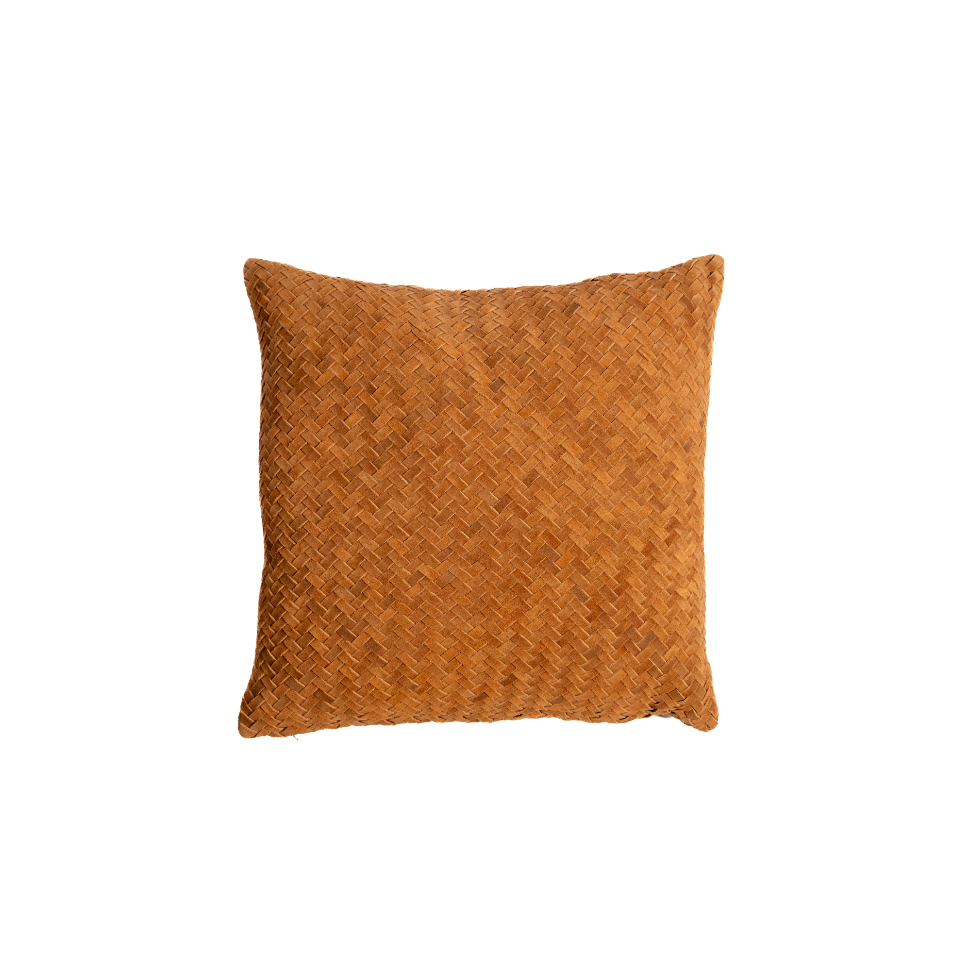 Pillow Chevron Suede Cognac