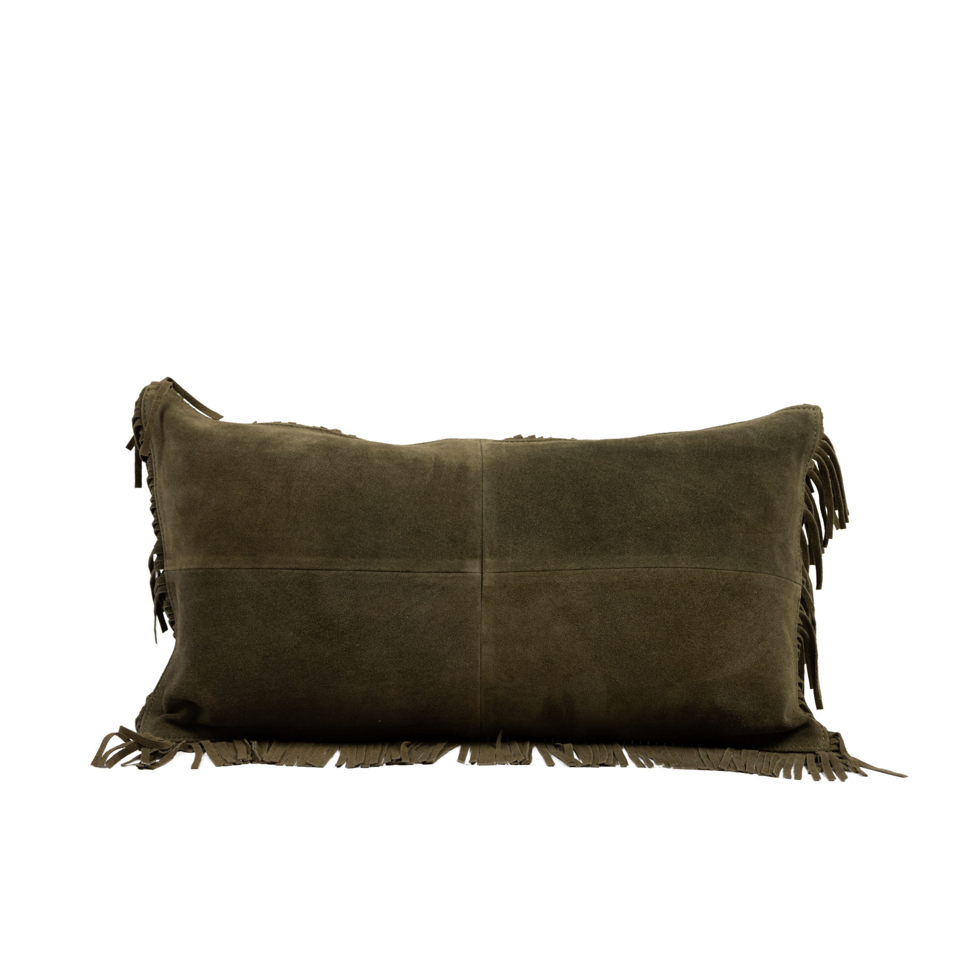 Pillow Lumbar Fringe Forest