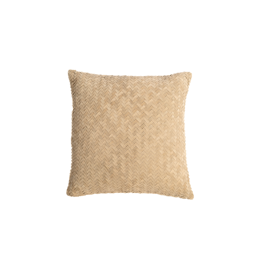 Chevron Suede Pillow – Taupe