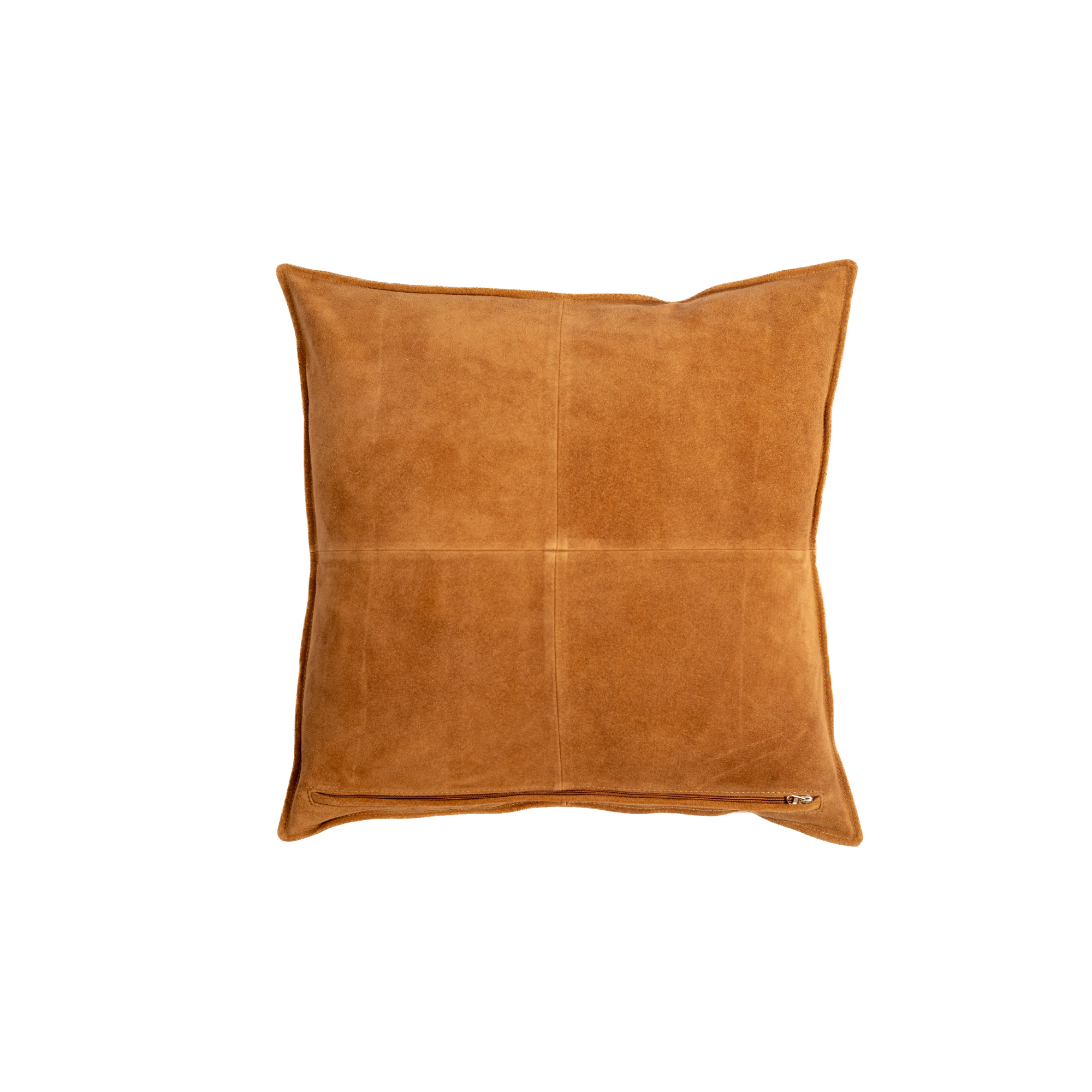 Pillow Solid Suede Cognac